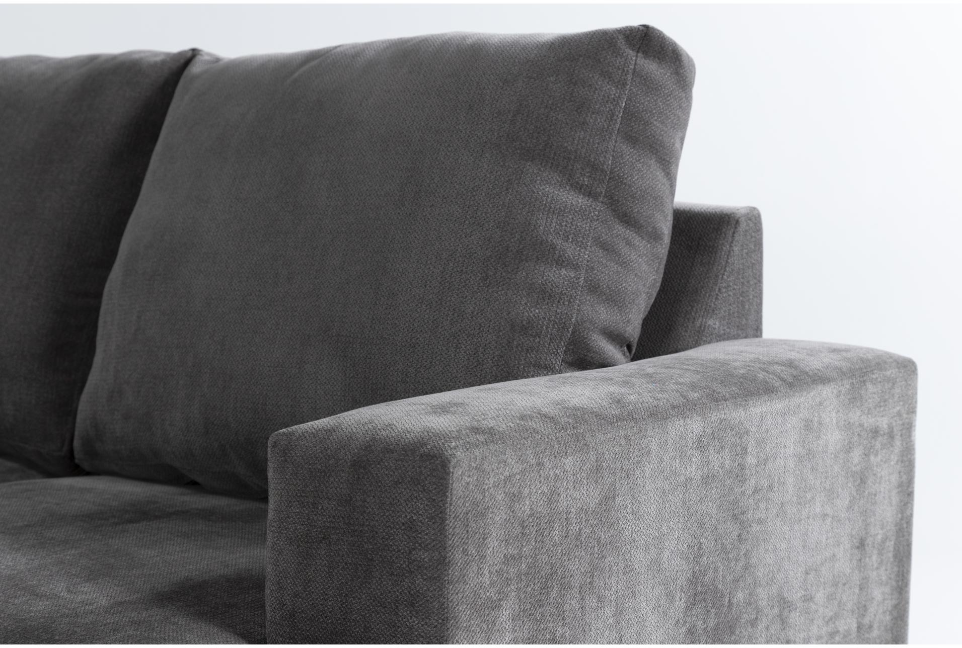 bonaterra charcoal grey fabric 127" 2 piece l-shaped sectional with left arm facing corner chaise | track arms 7 bonaterra charcoal grey fabric 127" 2 piece l-shaped sectional with left arm facing corner chaise | track arms
