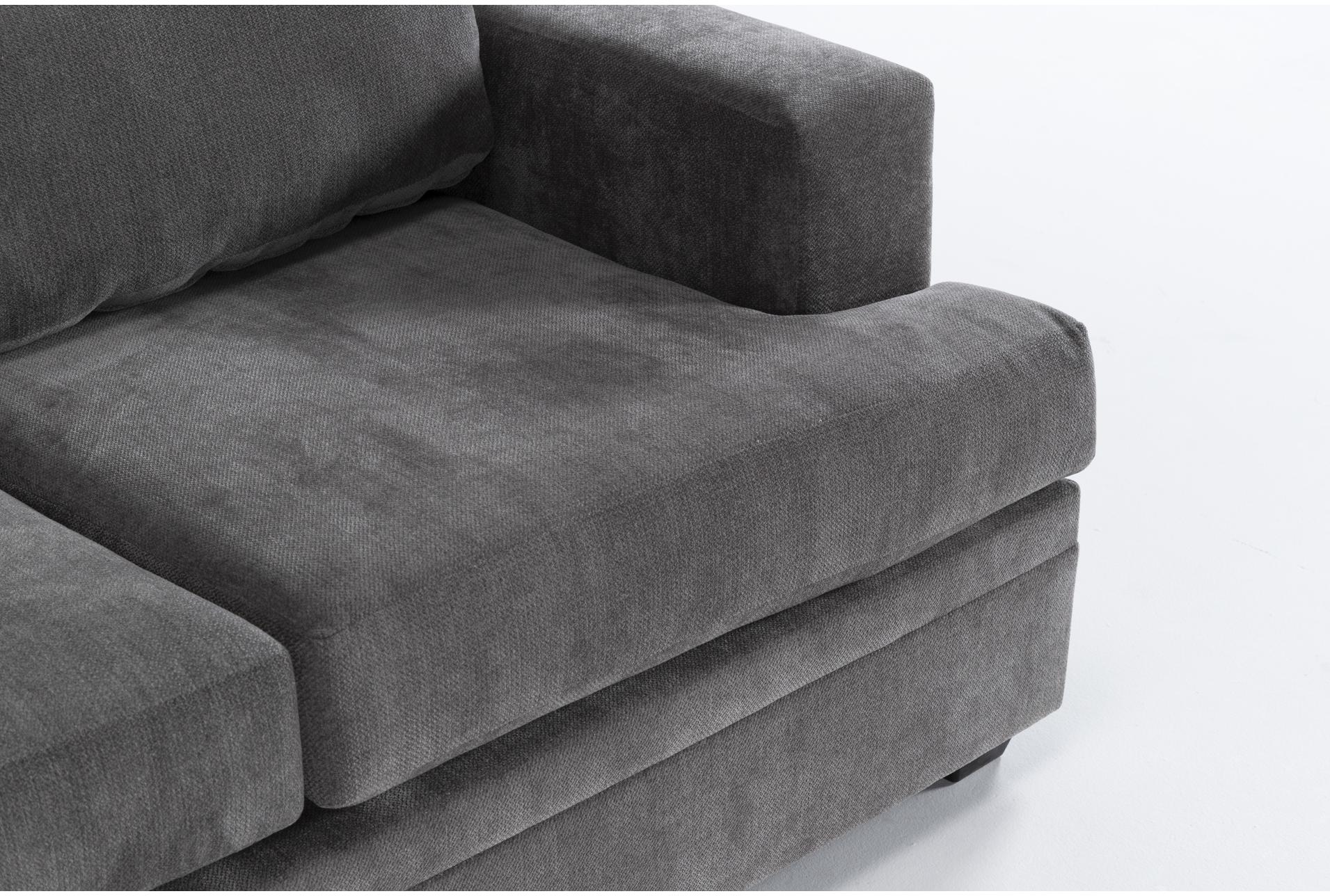bonaterra charcoal grey fabric 127" 2 piece l-shaped sectional with left arm facing corner chaise | track arms 9 bonaterra charcoal grey fabric 127" 2 piece l-shaped sectional with left arm facing corner chaise | track arms