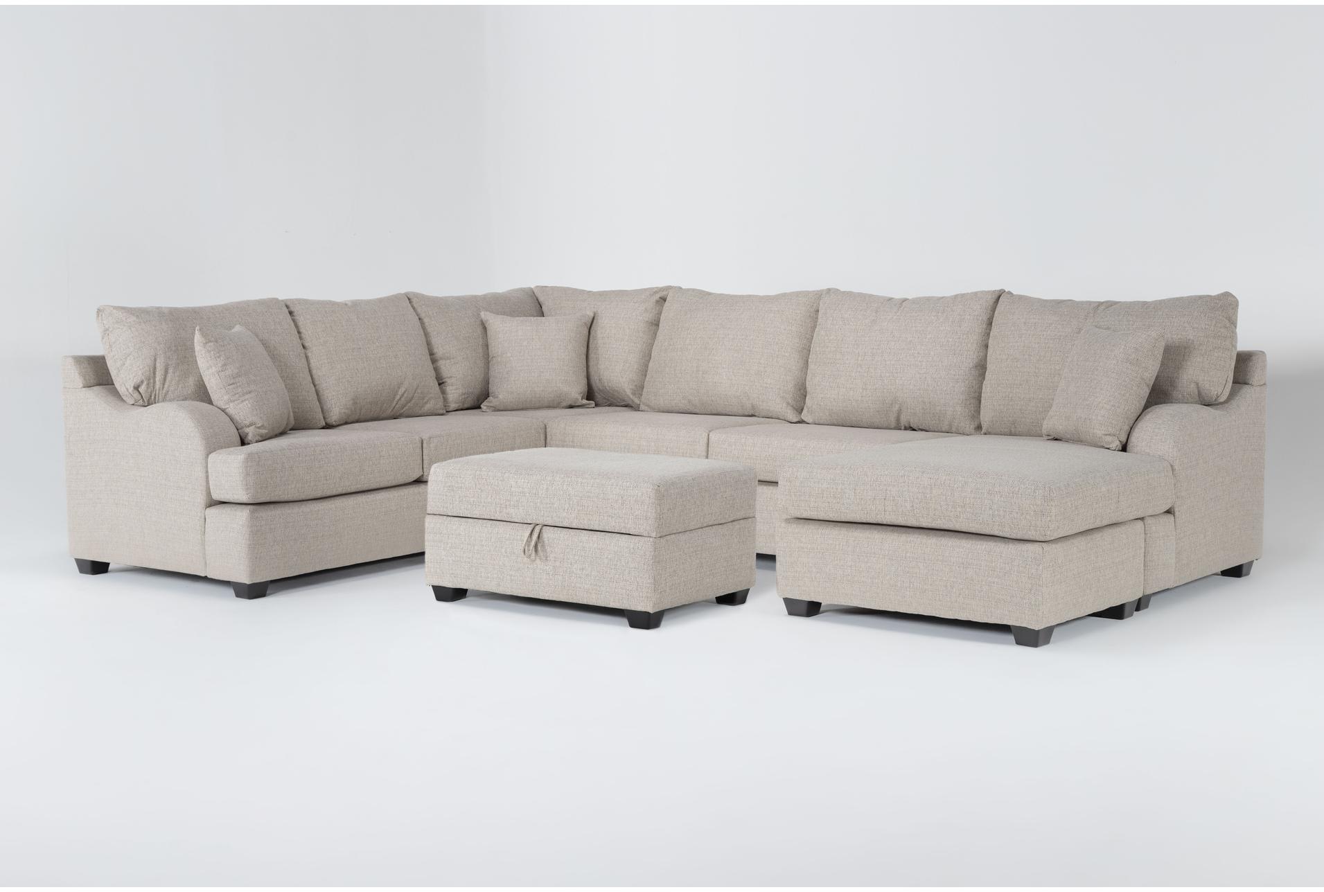 esteban beige fabric 138" 2 piece u-shaped sectional with right arm facing queen memory foam sleeper sofa bed chaise & storage ottoman 1 esteban beige fabric 138" 2 piece u-shaped sectional with right arm facing queen memory foam sleeper sofa bed chaise & storage ottoman