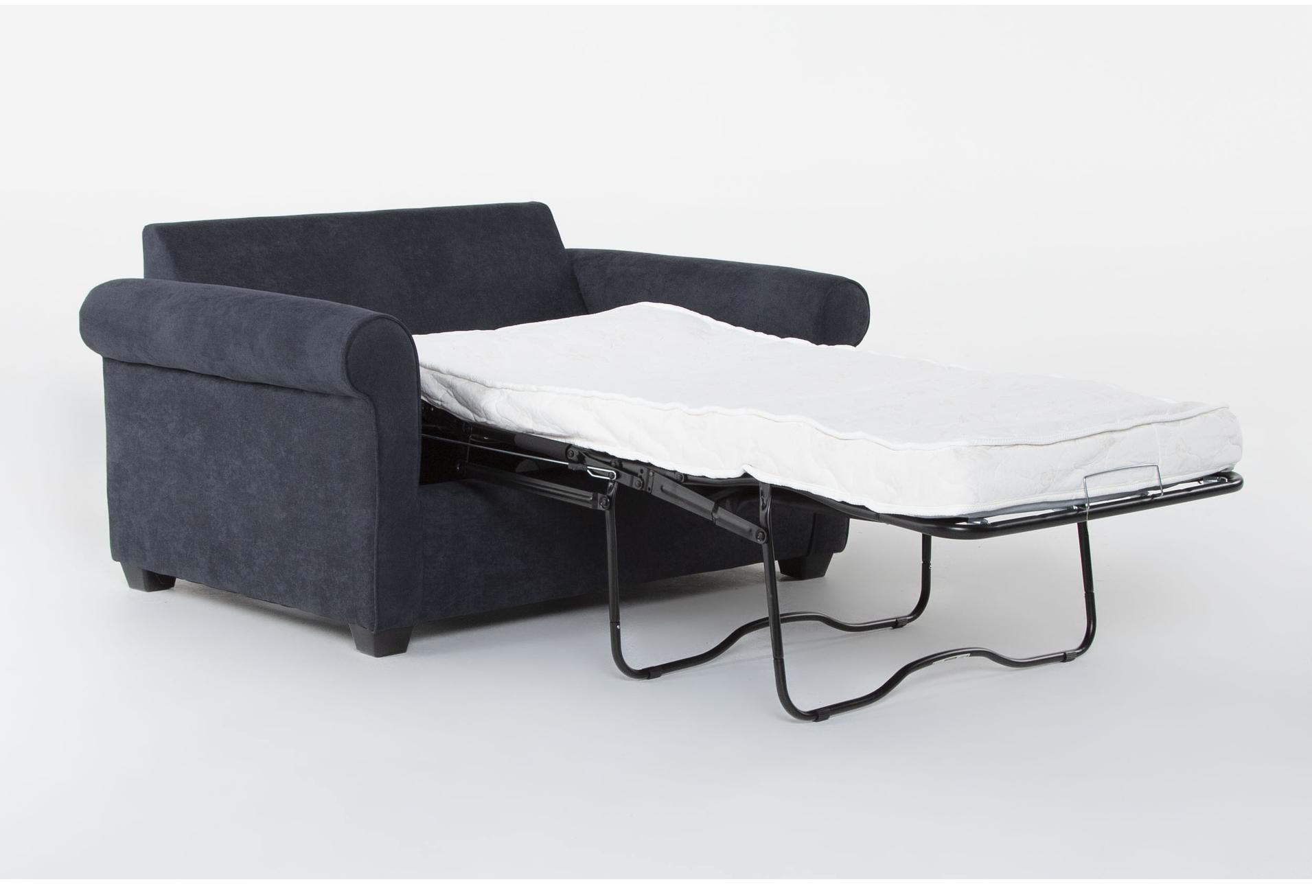athos midnight navy blue fabric sofa/twin memory foam arm chair sleeper set | loose reversible back 8 athos midnight navy blue fabric sofa/twin memory foam arm chair sleeper set | loose reversible back