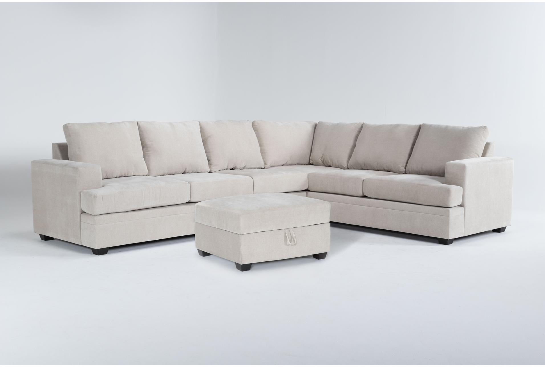 bonaterra sand beige fabric 127" 2 piece l-shaped sectional with left arm facing sofa & storage ottoman 1 bonaterra sand beige fabric 127" 2 piece l-shaped sectional with left arm facing sofa & storage ottoman