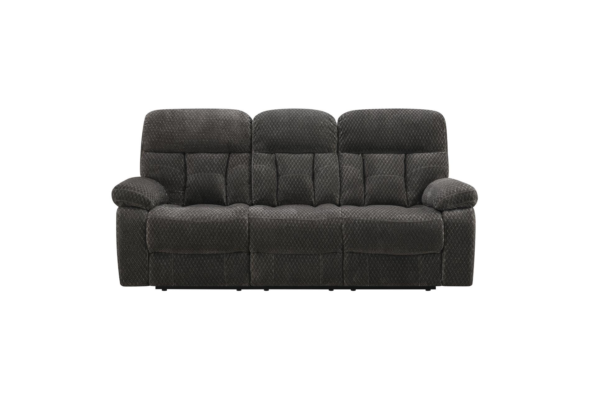 bravo charcoal polyester 87" power reclining sofa with power headrest | adjustable headrests | fabric 9 bravo charcoal polyester 87" power reclining sofa with power headrest | adjustable headrests | fabric