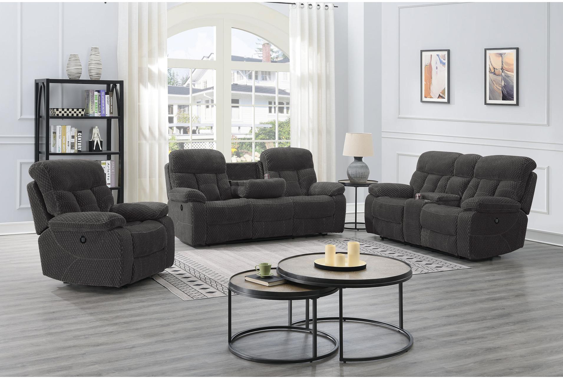 bravo charcoal polyester 87" power reclining sofa with power headrest | adjustable headrests | fabric 14 bravo charcoal polyester 87" power reclining sofa with power headrest | adjustable headrests | fabric