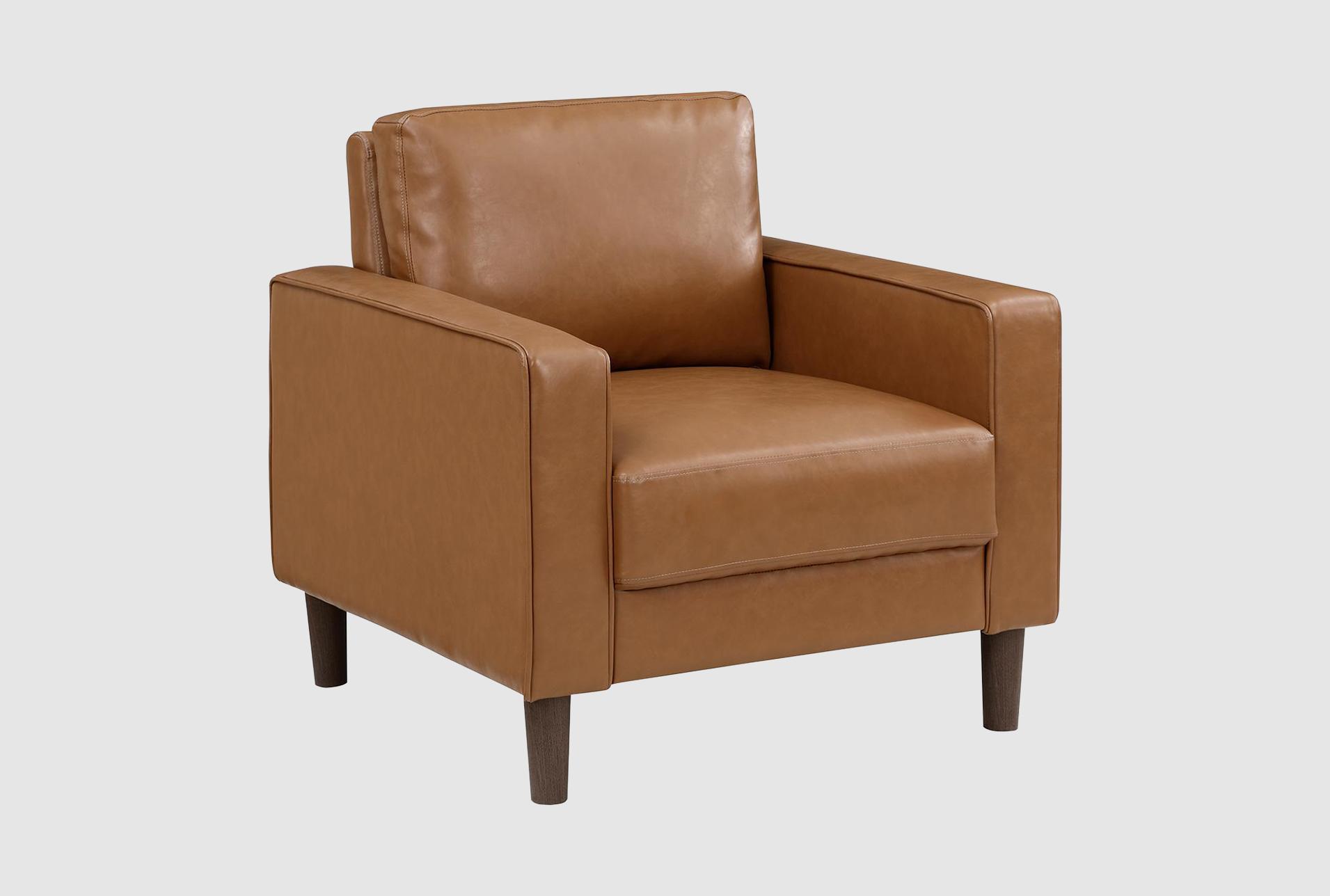 mendon brown 33" faux leather arm chair | club | polyurethane | solid | with arms 1 mendon brown 33" faux leather arm chair | club | polyurethane | solid | with arms