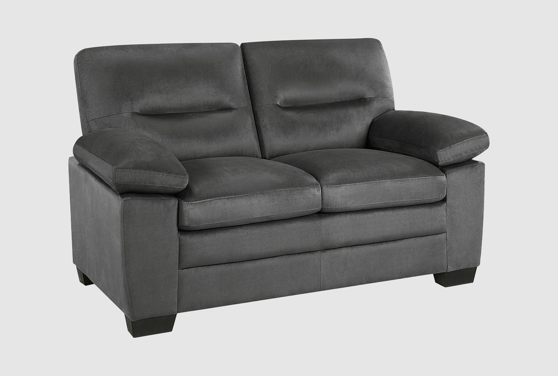 putnam dark grey fabric 63" loveseat 1 putnam dark grey fabric 63" loveseat