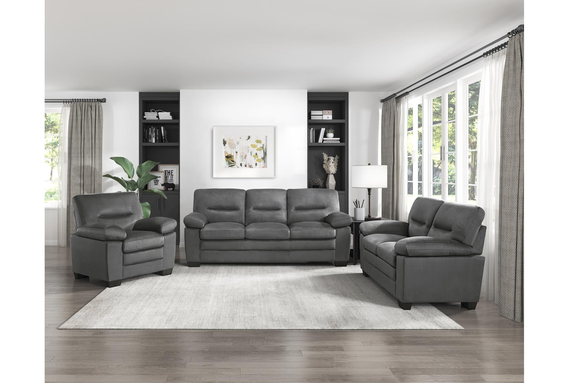 putnam dark grey fabric 63" loveseat 13 putnam dark grey fabric 63" loveseat