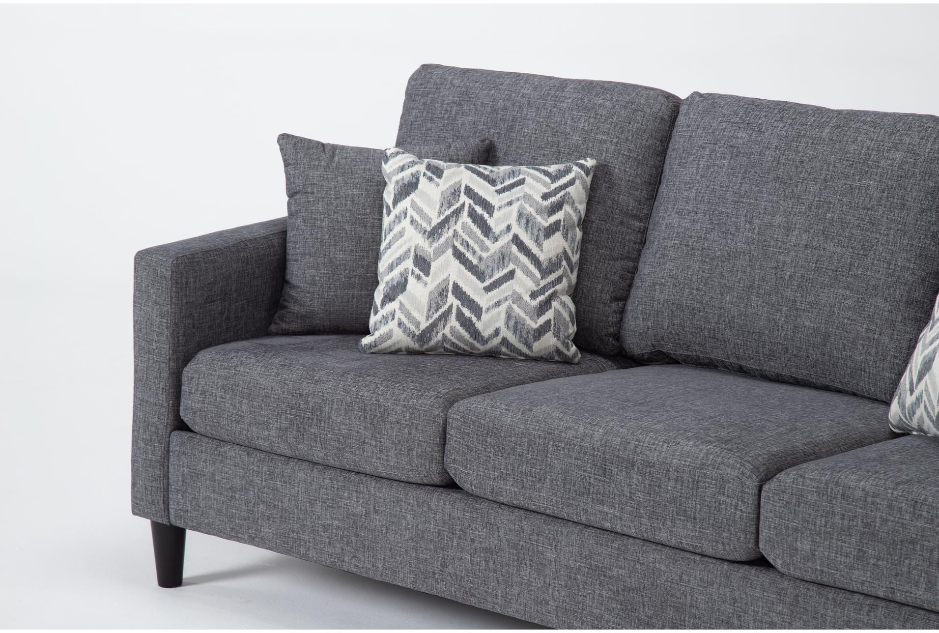 stark dark grey fabric sofa & 2 light grey fabric swivel arm chairs 8 stark dark grey fabric sofa & 2 light grey fabric swivel arm chairs