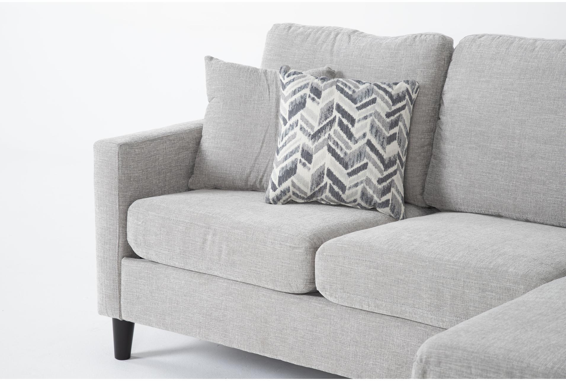 stark light grey fabric sofa with reversible chaise | track arms 10 stark light grey fabric sofa with reversible chaise | track arms