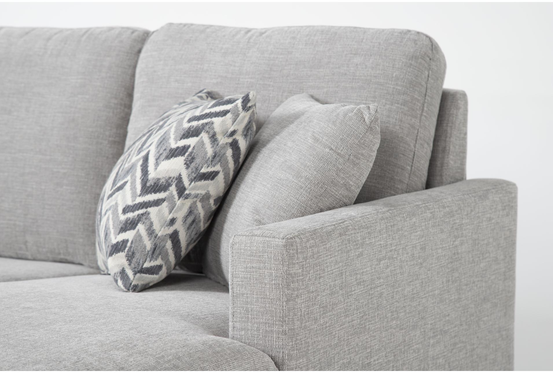 stark light grey fabric sofa with reversible chaise | track arms 11 stark light grey fabric sofa with reversible chaise | track arms