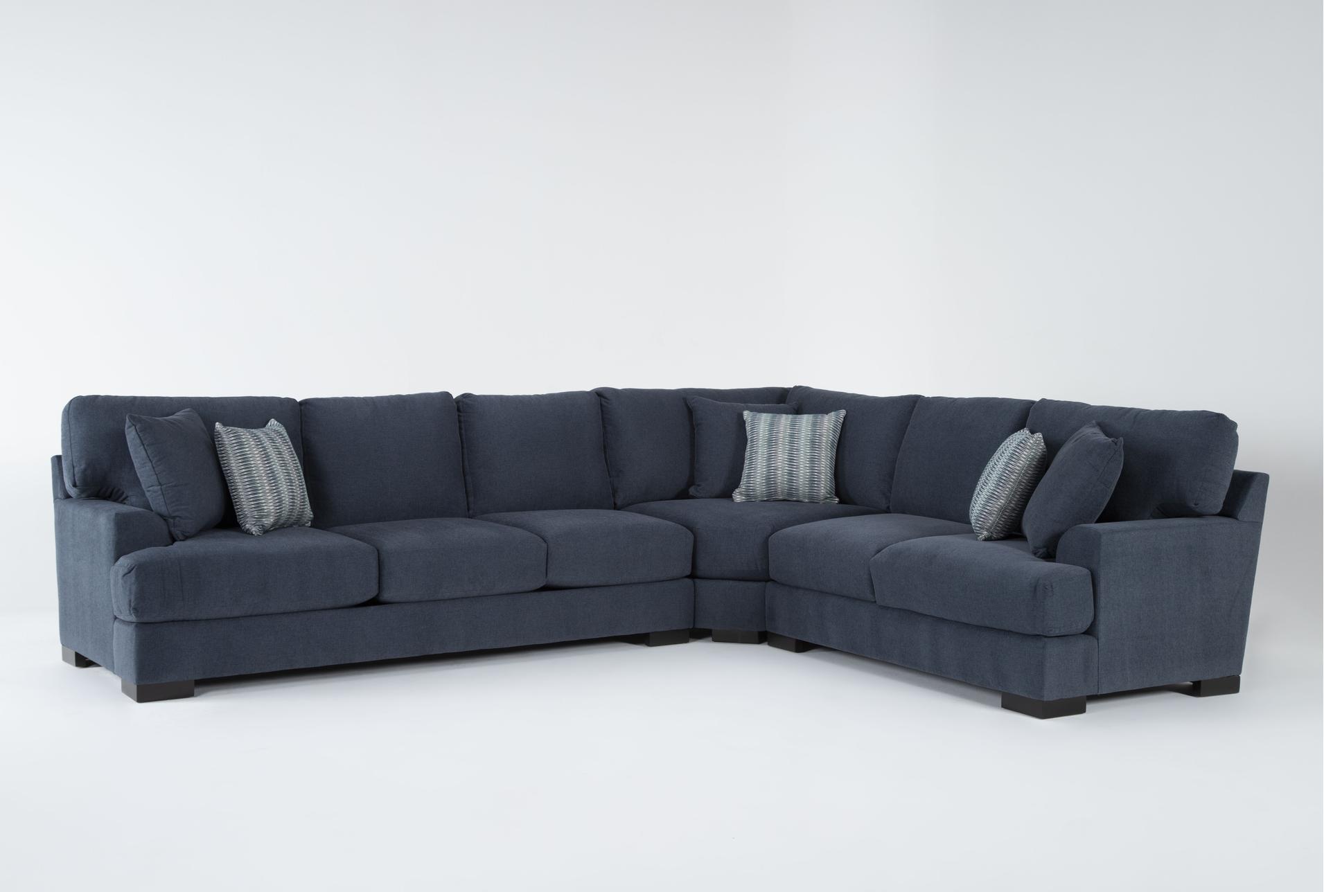 santo foam 145" blue fabric 3 piece sectional with left arm facing sofa 1 santo foam 145" blue fabric 3 piece sectional with left arm facing sofa