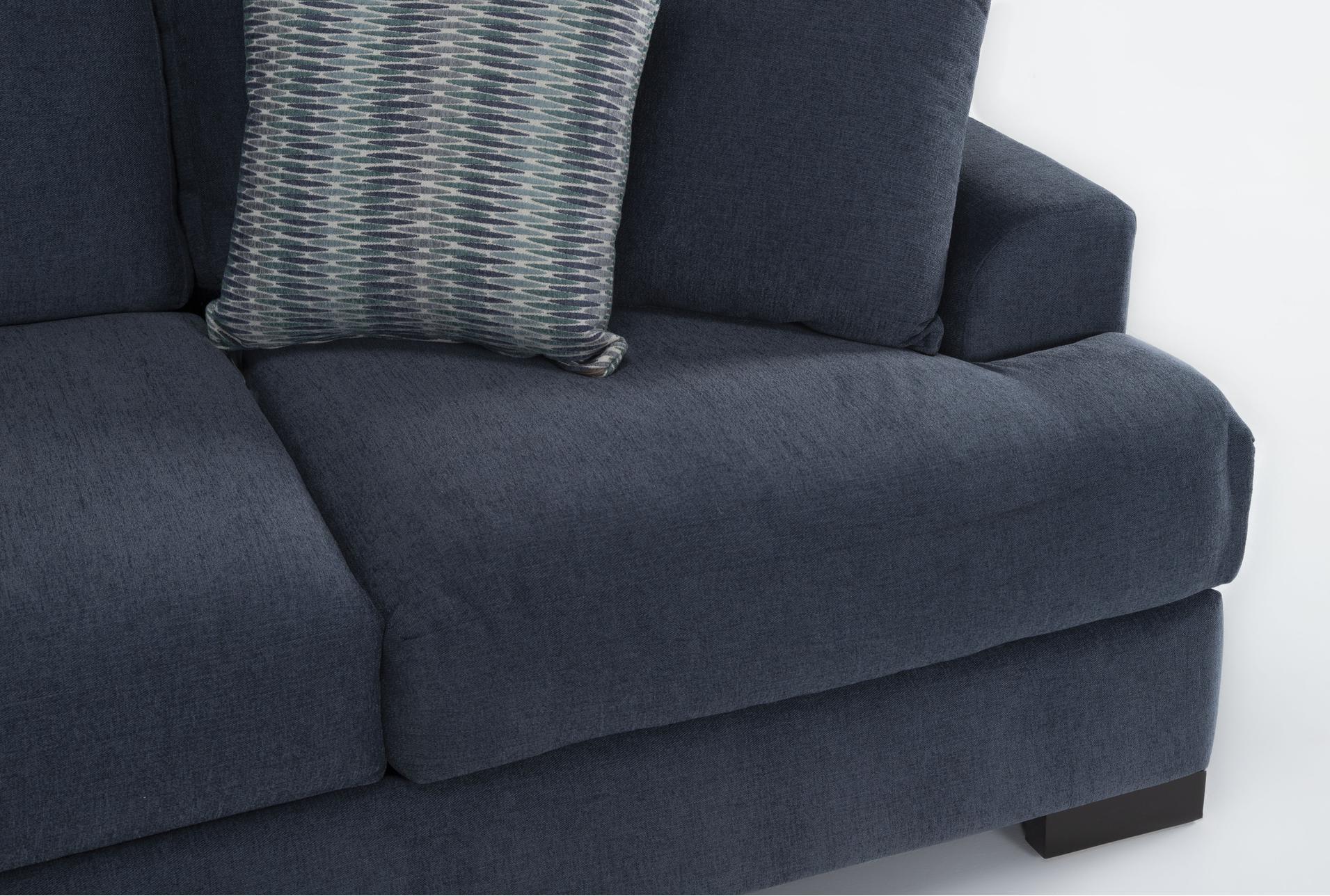 santo foam 145" blue fabric 3 piece sectional with left arm facing sofa 11 santo foam 145" blue fabric 3 piece sectional with left arm facing sofa