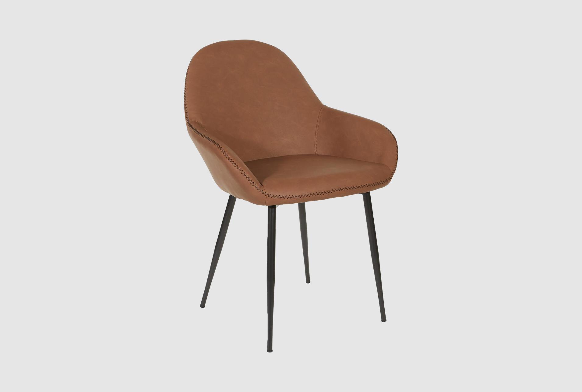 pepper saddle brown faux leather chair with black frame | polyurethane | lounge | with arms 1 pepper saddle brown faux leather chair with black frame | polyurethane | lounge | with arms