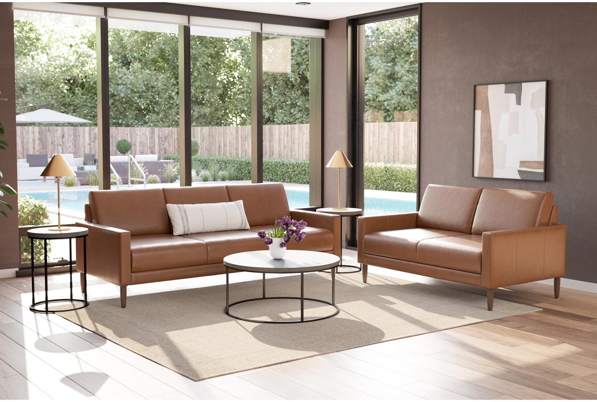 ian saddle brown leather 2 piece sofa & loveseat set 10 ian saddle brown leather 2 piece sofa & loveseat set