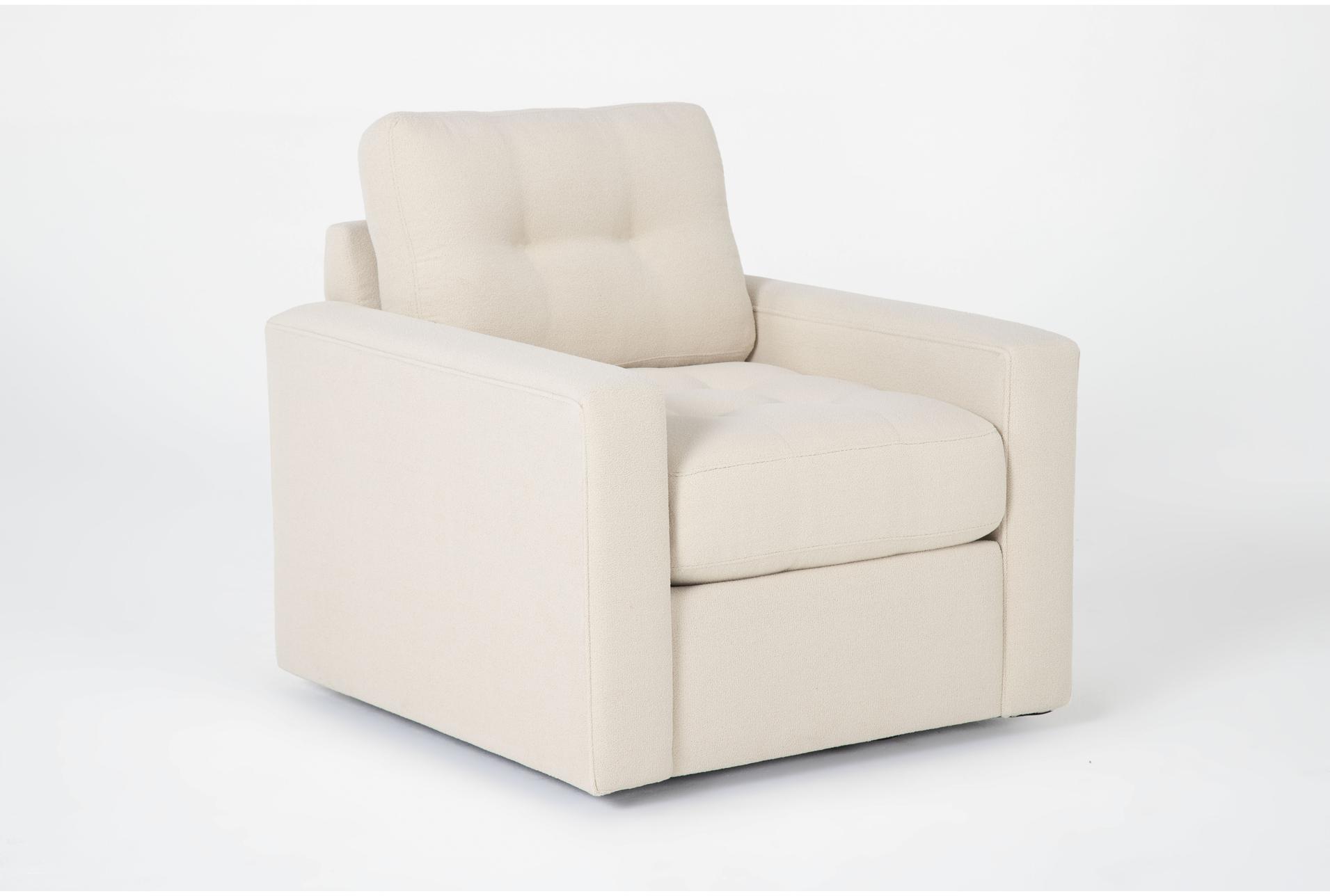 switch porcelain microfiber 34" fabric swivel accent arm chair