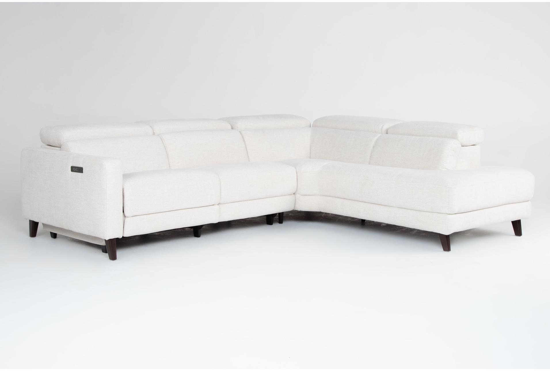 blake cream 113" 2 piece power reclining sectional with right arm facing chaise 1 blake cream 113" 2 piece power reclining sectional with right arm facing chaise