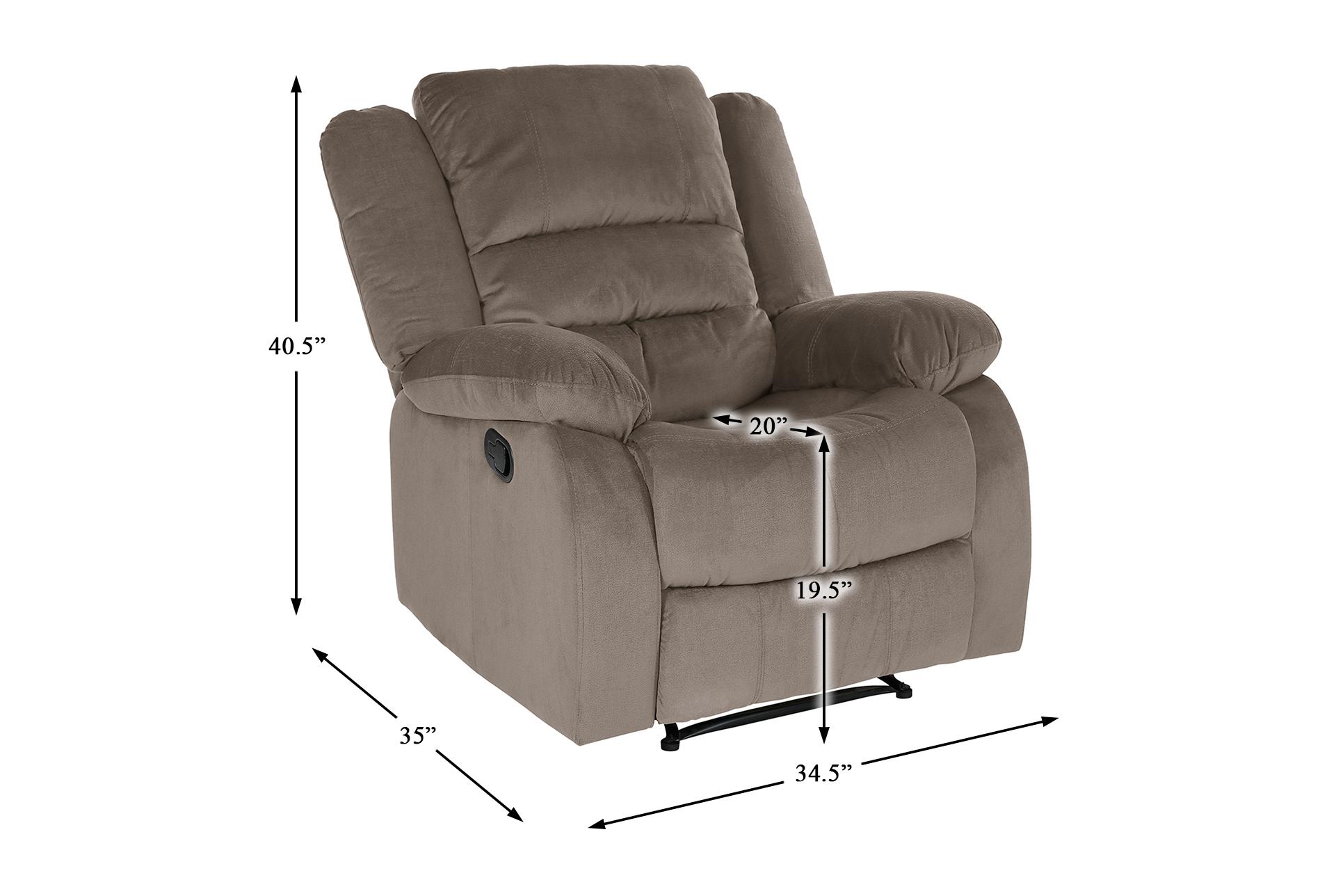 keamey chocolate polyester 35" manual recliner 15 keamey chocolate polyester 35" manual recliner