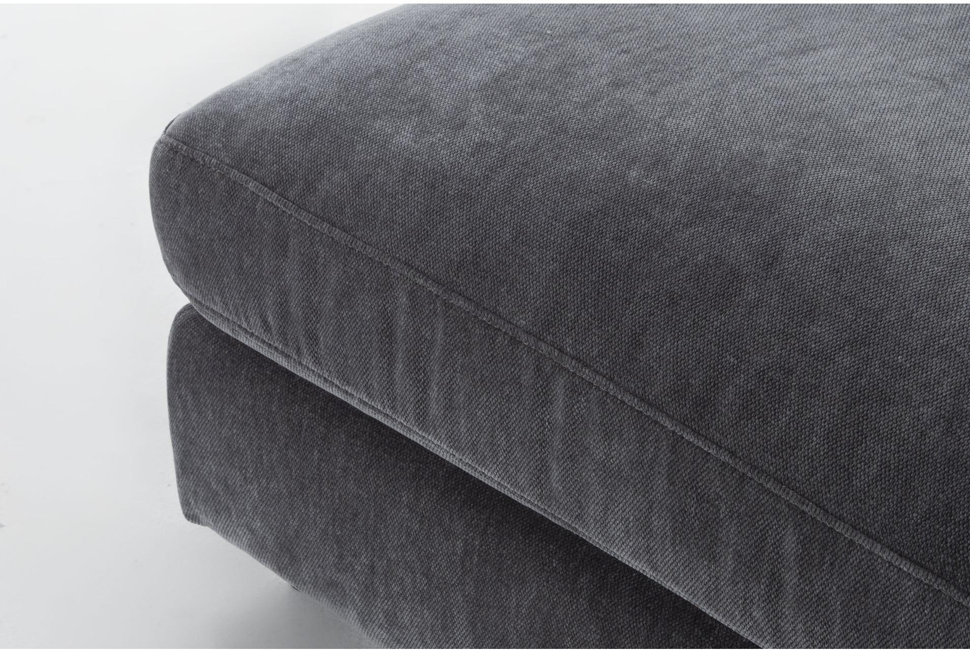 supreme lounger storm grey silver fabric 120" 2 piece oversized modular sofa & ottoman set | left facing 12 supreme lounger storm grey silver fabric 120" 2 piece oversized modular sofa & ottoman set | left facing
