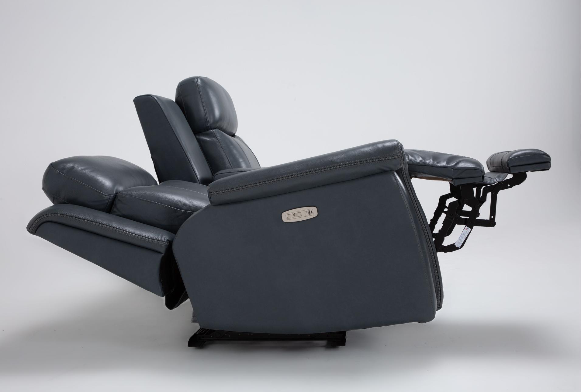 serena ii steel blue leather 76" power zero gravity reclining console loveseat with power headrest & usb 16 serena ii steel blue leather 76" power zero gravity reclining console loveseat with power headrest & usb