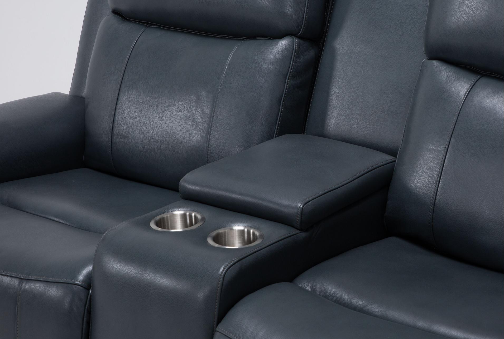 serena ii steel blue leather 76" power zero gravity reclining console loveseat with power headrest & usb 21 serena ii steel blue leather 76" power zero gravity reclining console loveseat with power headrest & usb