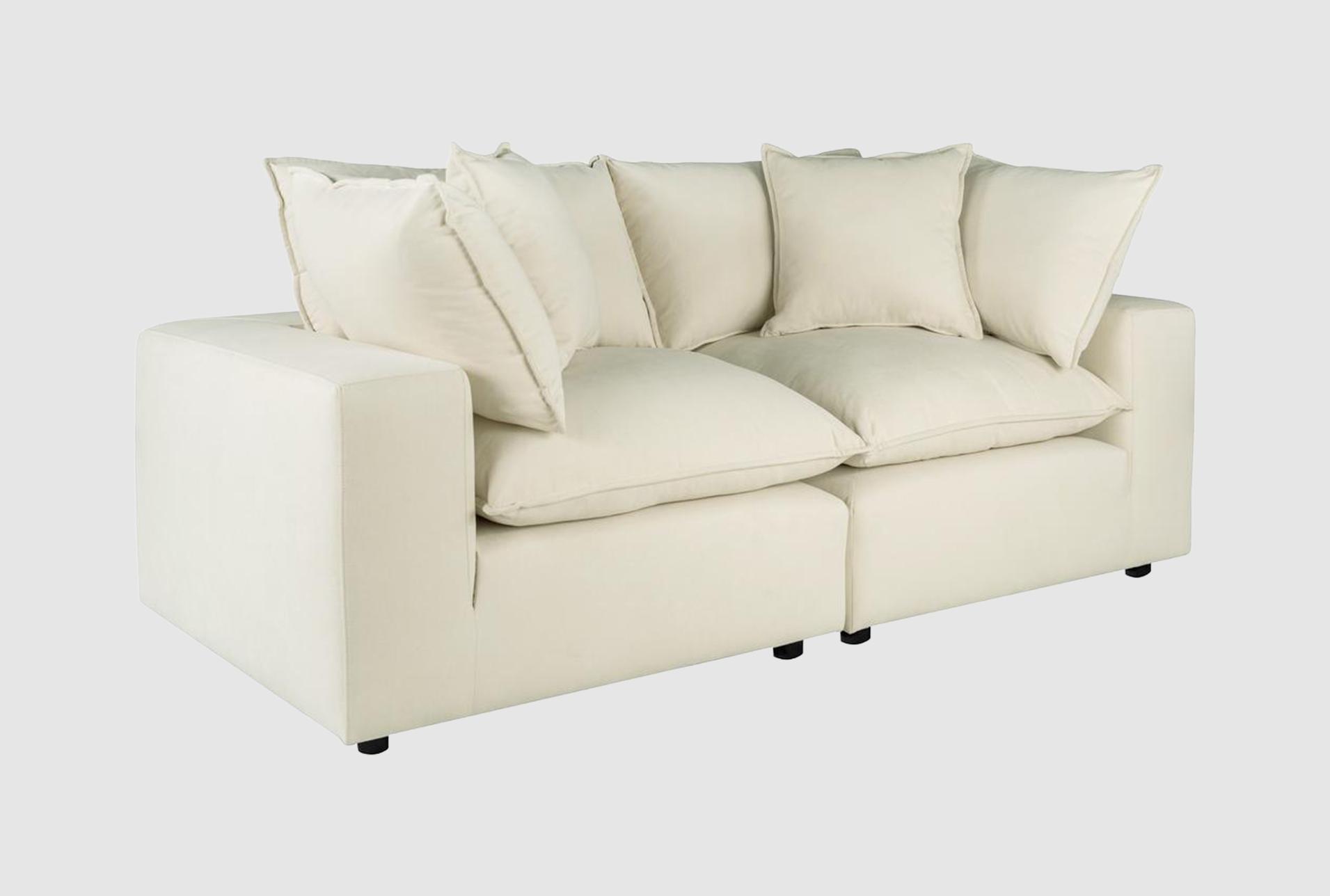 sutton natural beige fabric modular loveseat 1 sutton natural beige fabric modular loveseat