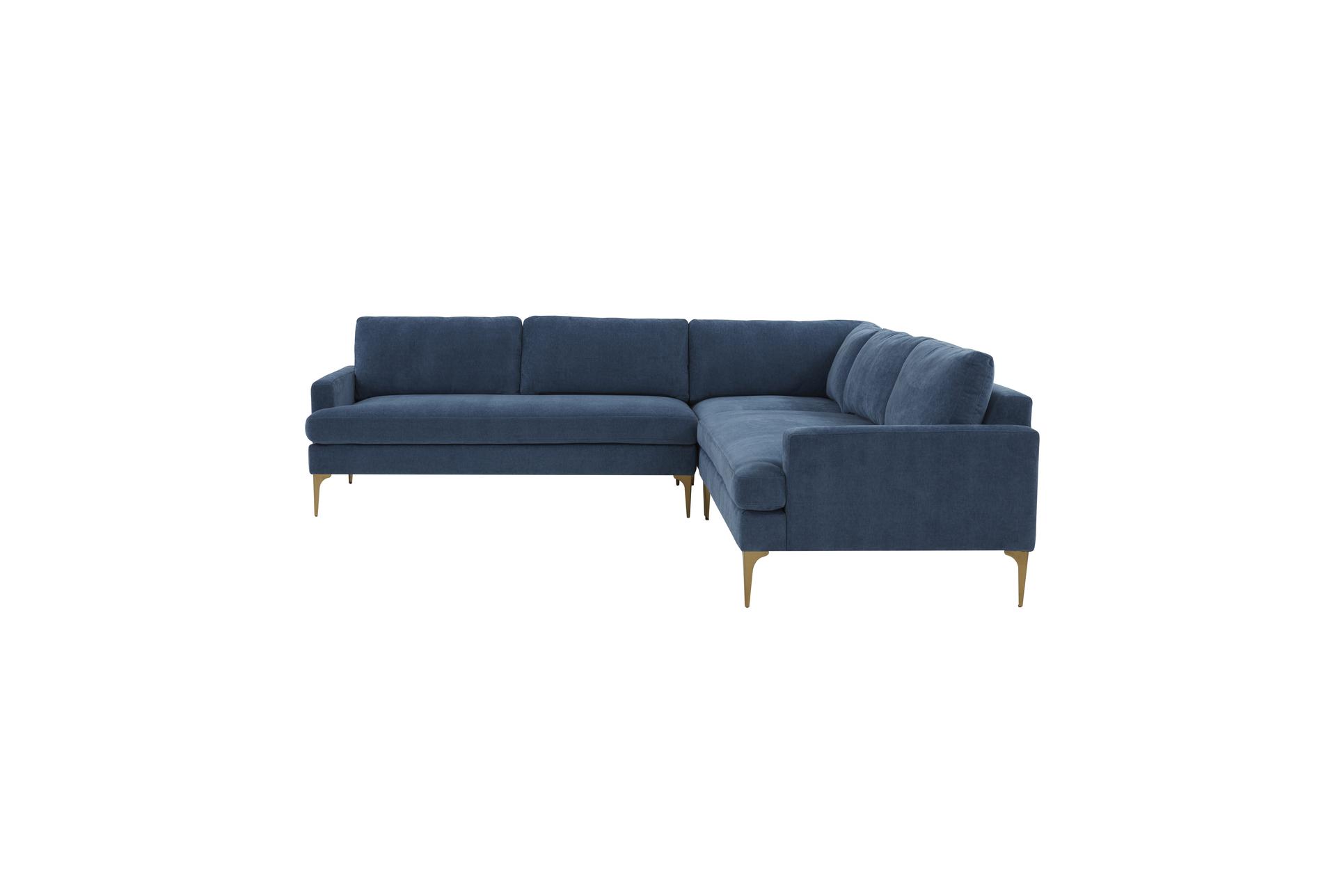 serena blue velvet fabric 4 piece l-shaped sectional | symmetrical | modular 8 serena blue velvet fabric 4 piece l-shaped sectional | symmetrical | modular