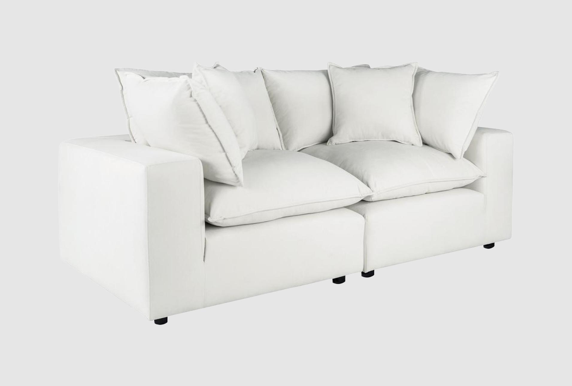 sutton pearl white fabric modular loveseat 1 sutton pearl white fabric modular loveseat