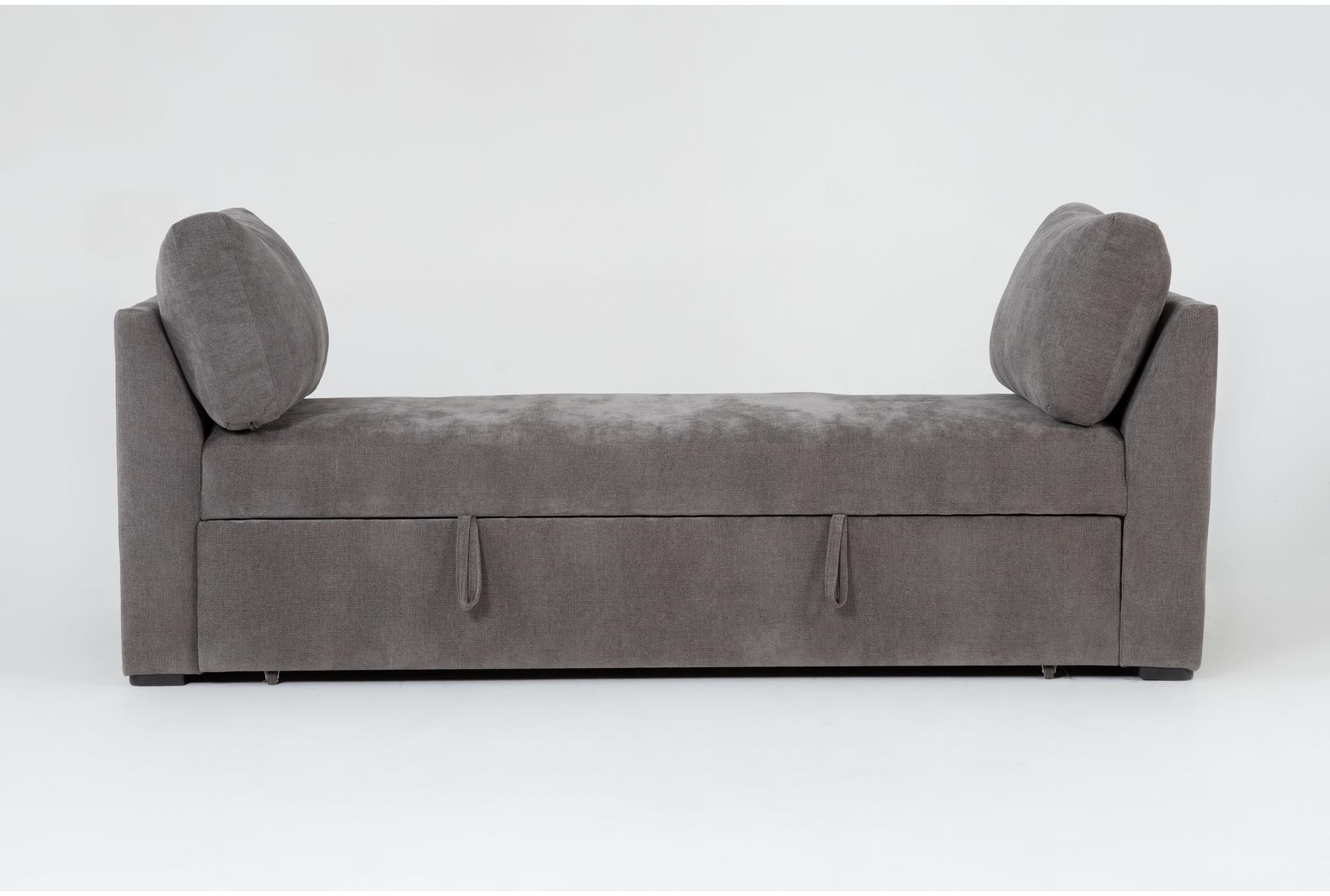 bonaterra charcoal grey fabric 87" convertible chaise lounge