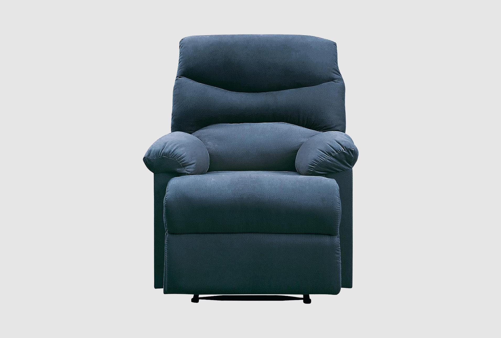 arcadia 35" blue woven fabric manual recliner | exterior pull 1 arcadia 35" blue woven fabric manual recliner | exterior pull