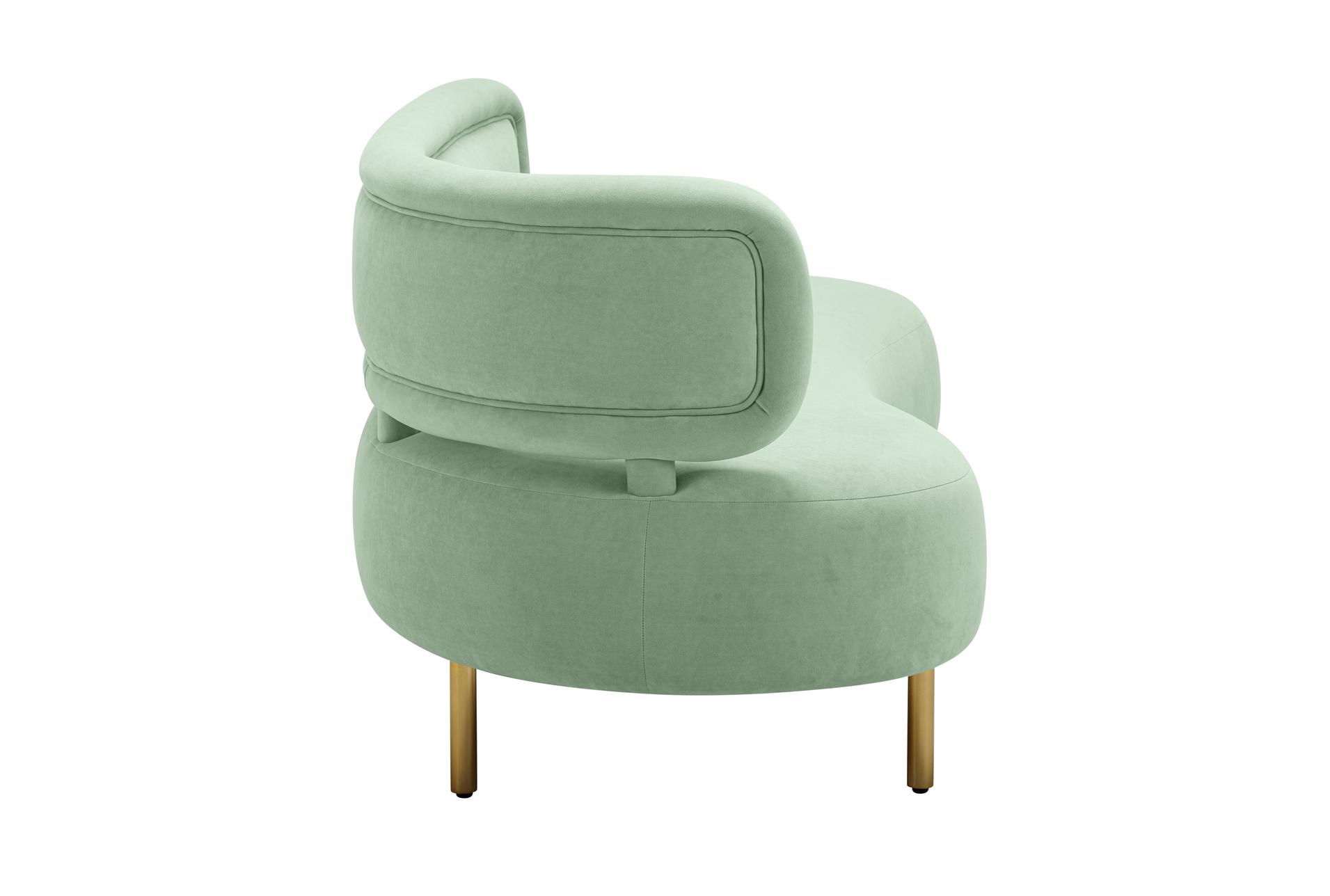 taiya mint green 70" velvet fabric sofa settee 11 taiya mint green 70" velvet fabric sofa settee