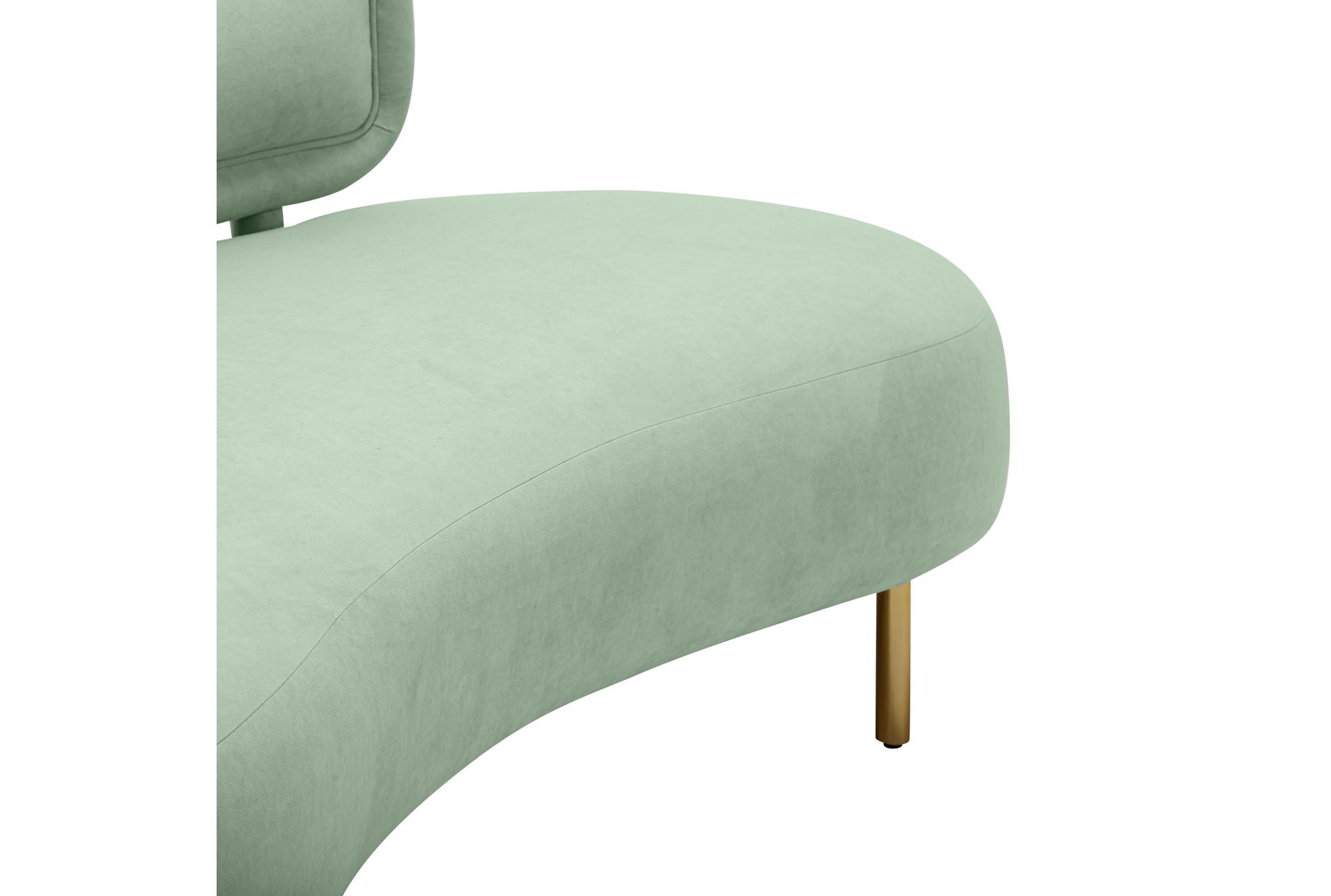 taiya mint green 70" velvet fabric sofa settee 14 taiya mint green 70" velvet fabric sofa settee