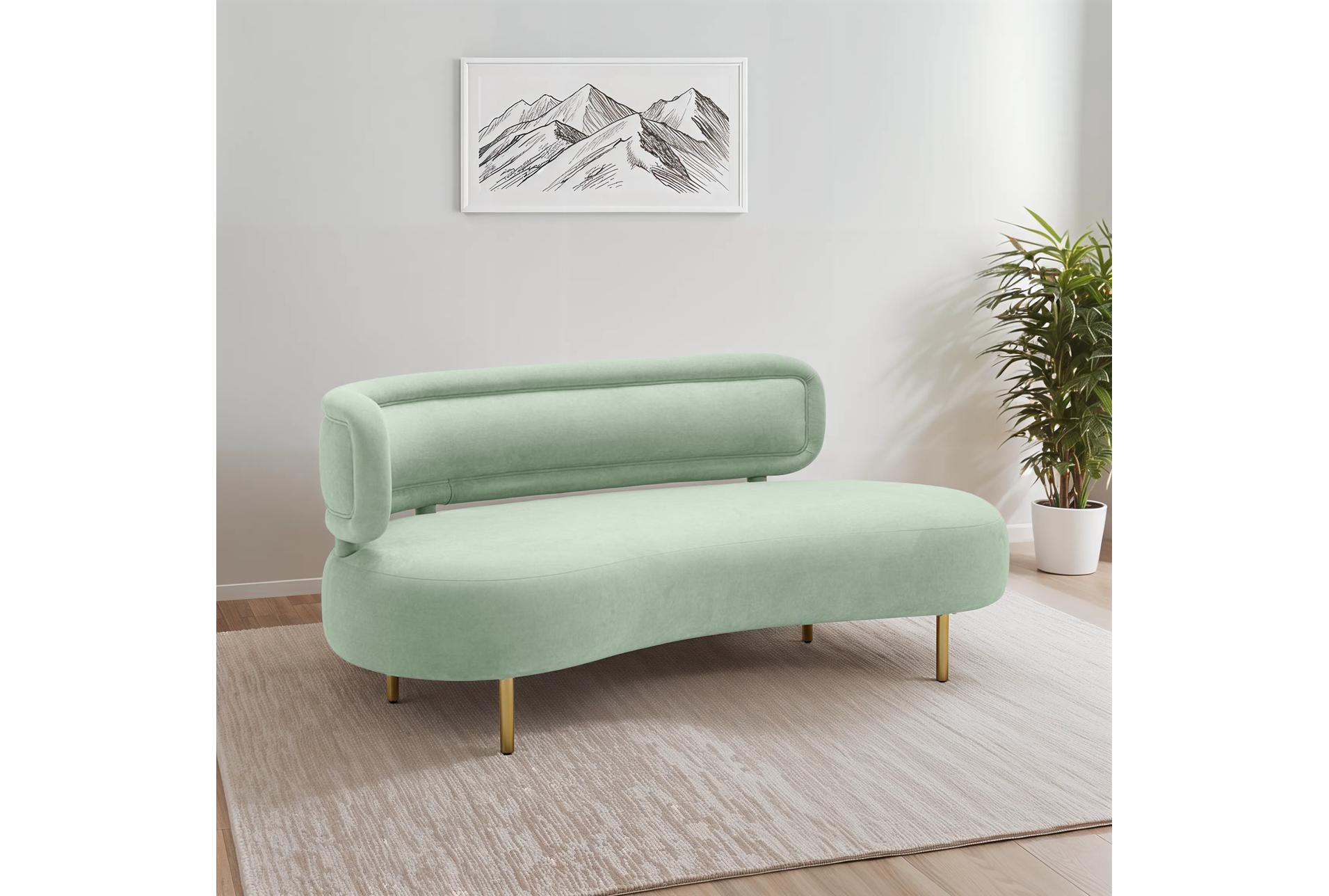 taiya mint green 70" velvet fabric sofa settee 16 taiya mint green 70" velvet fabric sofa settee