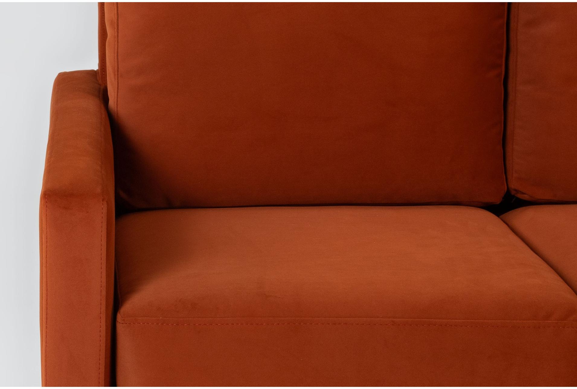 santana burnt sienna velvet fabric 78" sofa 10 santana burnt sienna velvet fabric 78" sofa