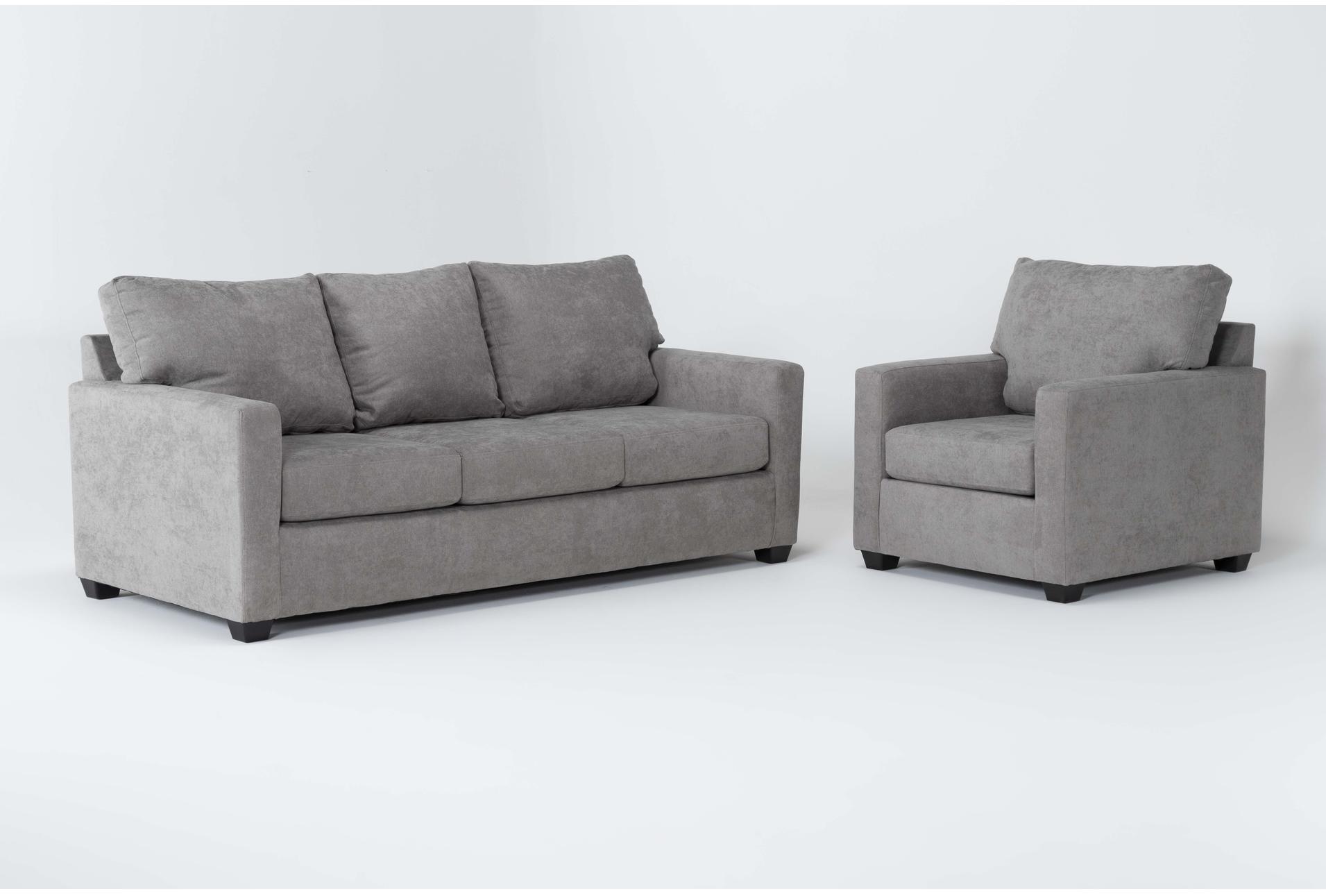 aramis vintage grey fabric 2 piece sofa & arm chair set 1 aramis vintage grey fabric 2 piece sofa & arm chair set