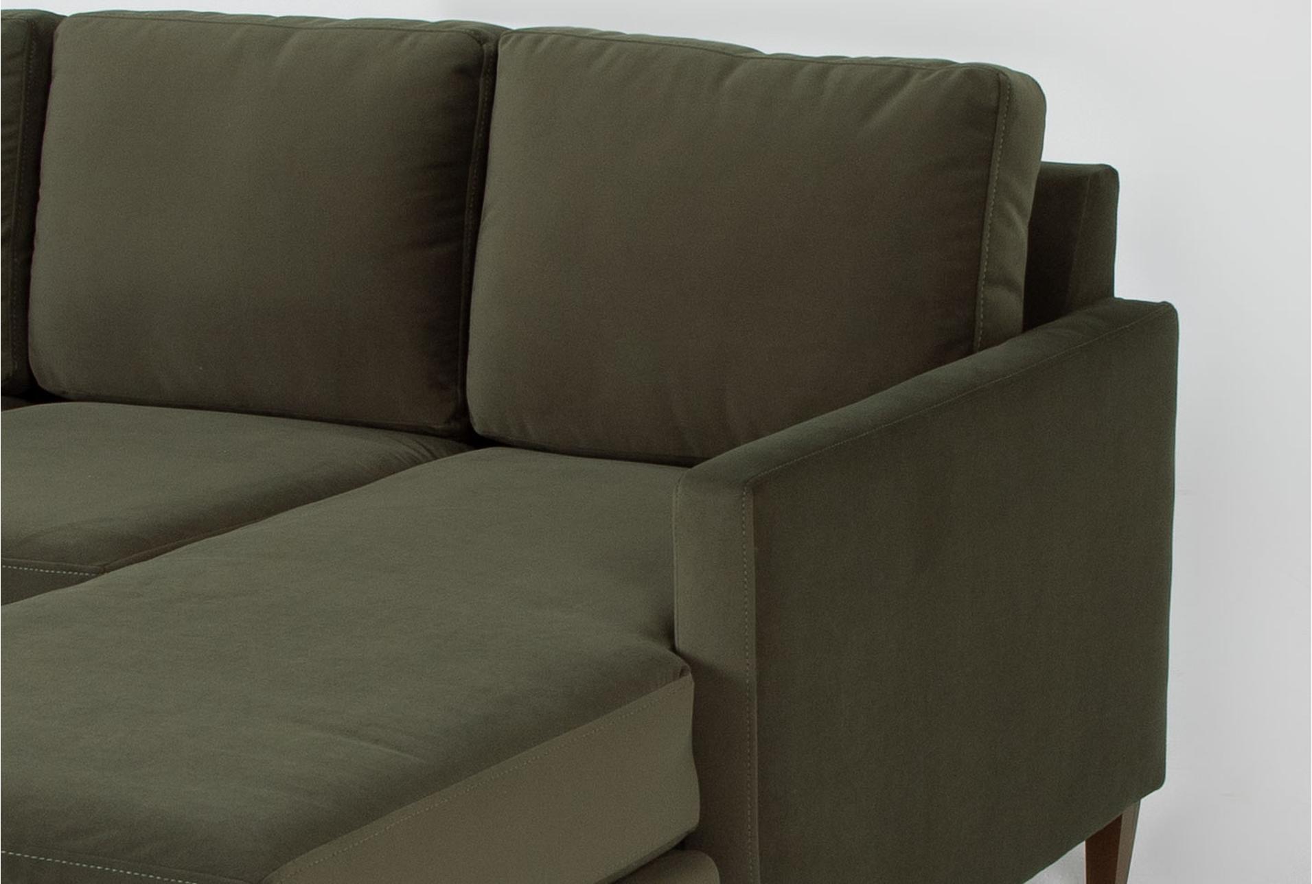 santana olive green velvet fabric 2 piece 78" sofa with reversible chaise & chair set 9 santana olive green velvet fabric 2 piece 78" sofa with reversible chaise & chair set
