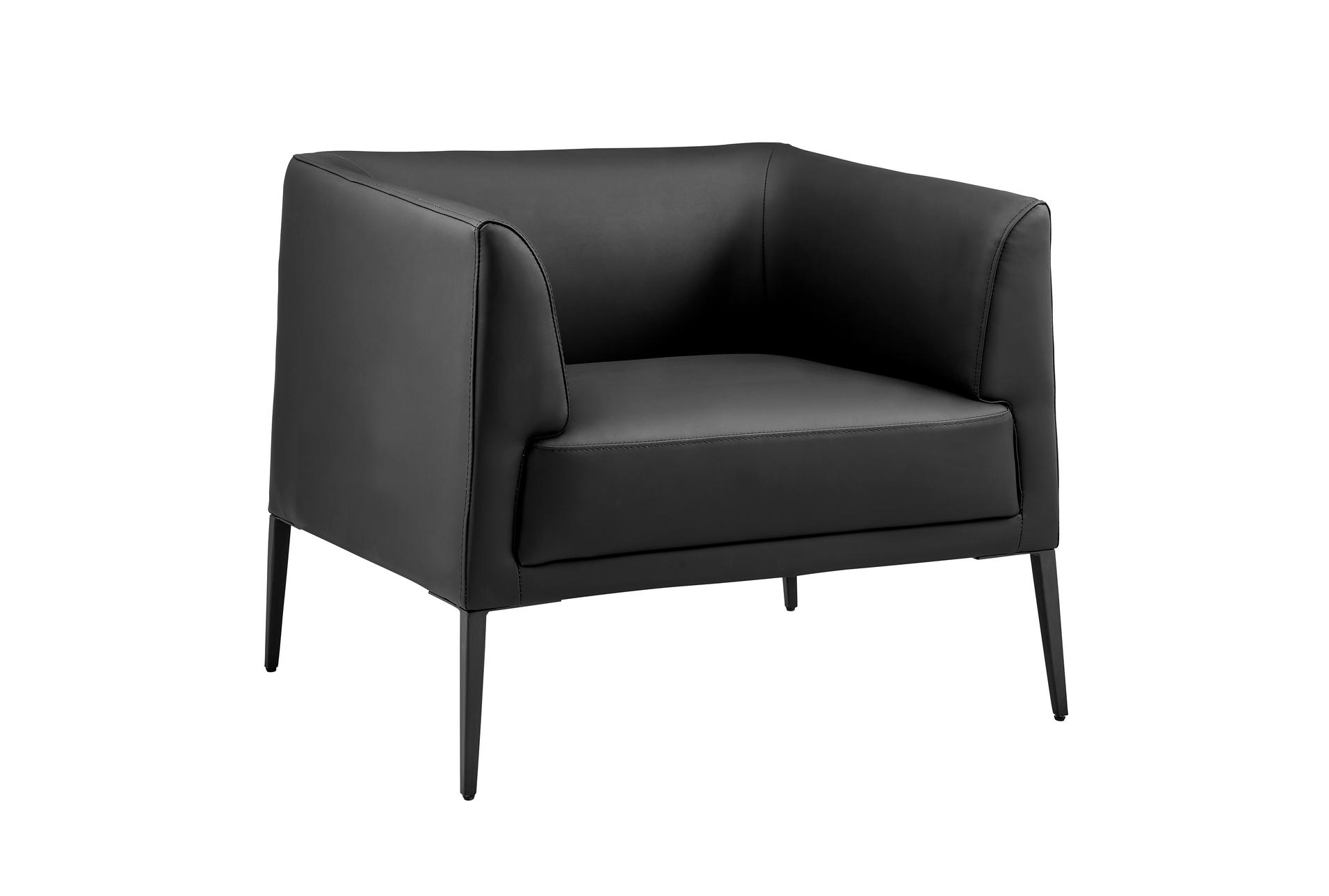 mani black leather lounge arm chair with matte black legs 9 mani black leather lounge arm chair with matte black legs