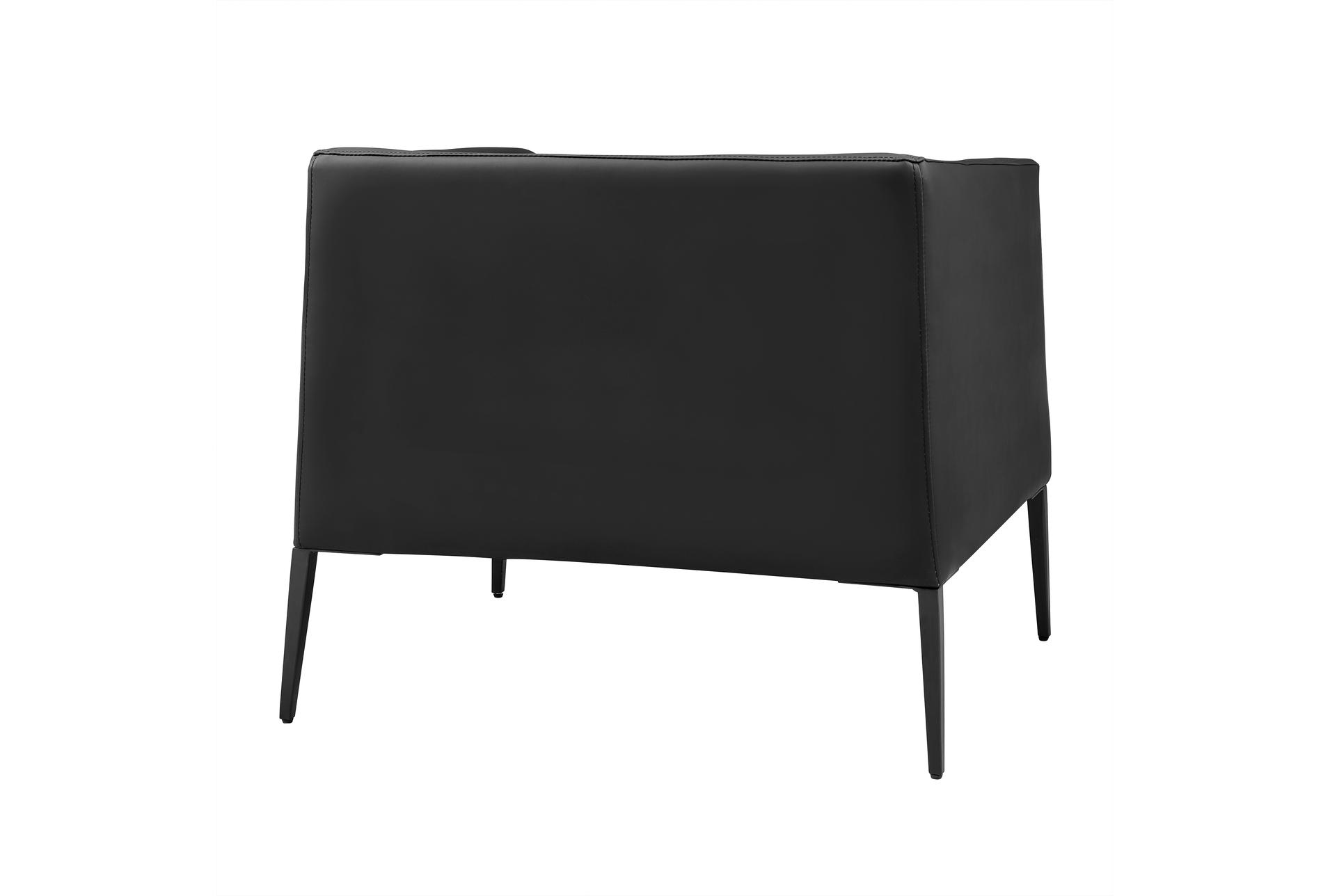 mani black leather lounge arm chair with matte black legs 11 mani black leather lounge arm chair with matte black legs