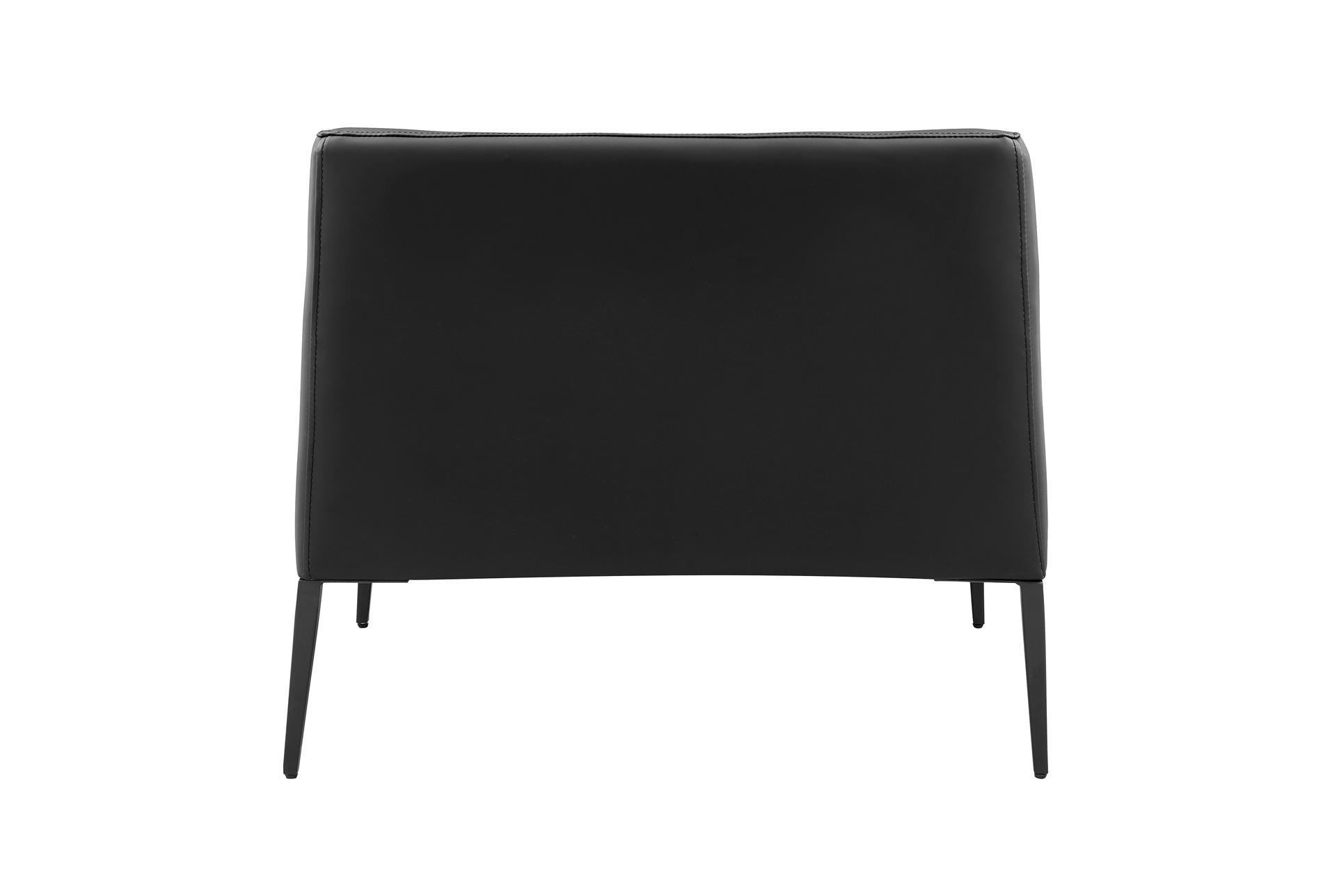 mani black leather lounge arm chair with matte black legs 12 mani black leather lounge arm chair with matte black legs