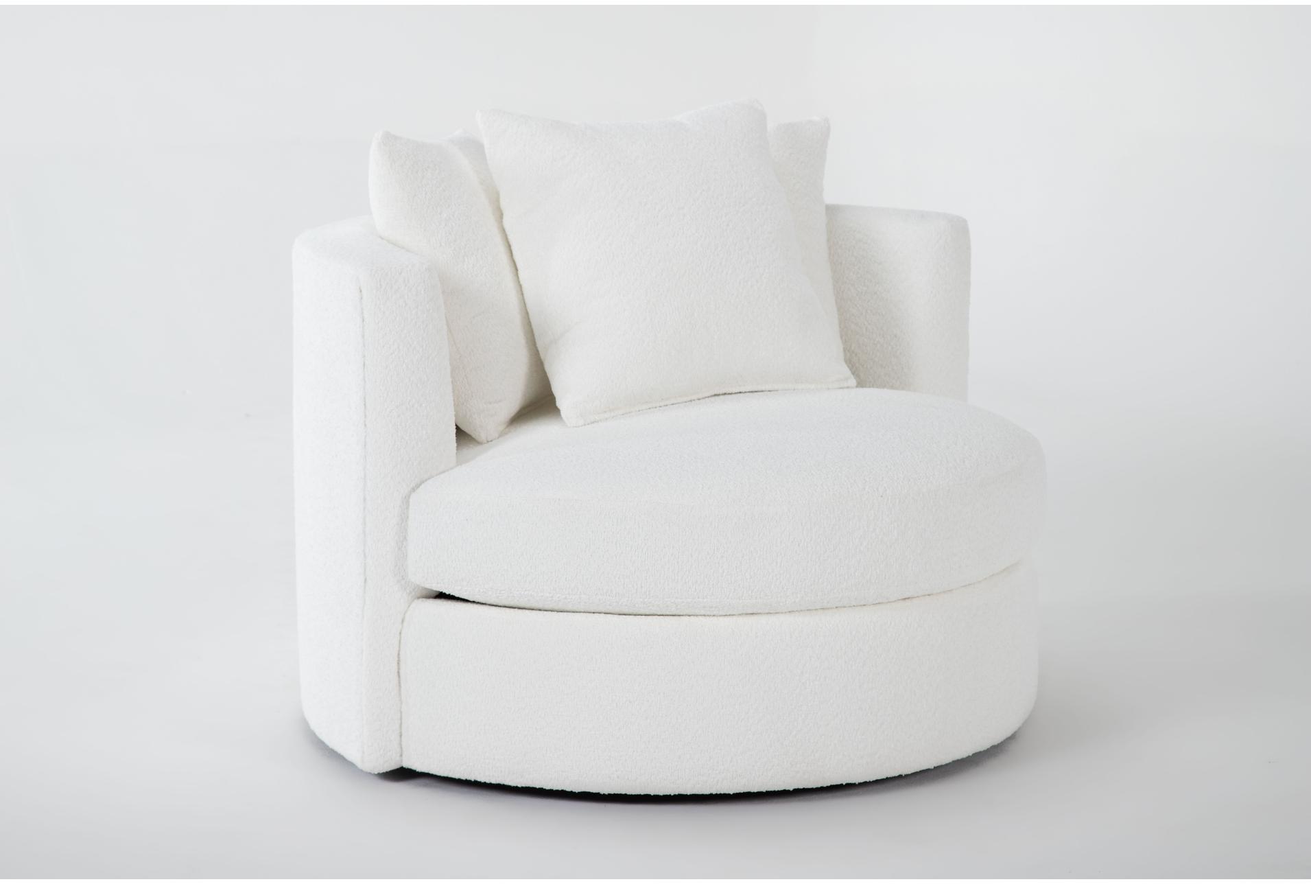 nest iii gibson 49" fabric white beige swivel cuddler 7 nest iii gibson 49" fabric white beige swivel cuddler