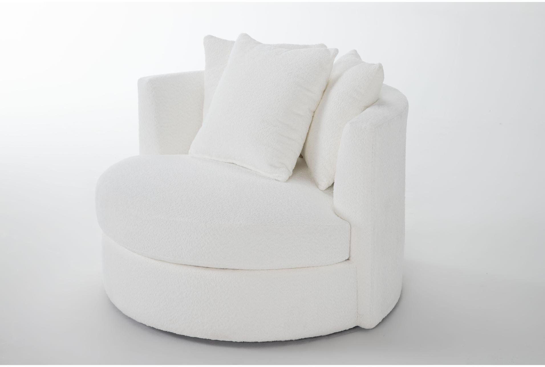 nest iii gibson 49" fabric white beige swivel cuddler 8 nest iii gibson 49" fabric white beige swivel cuddler