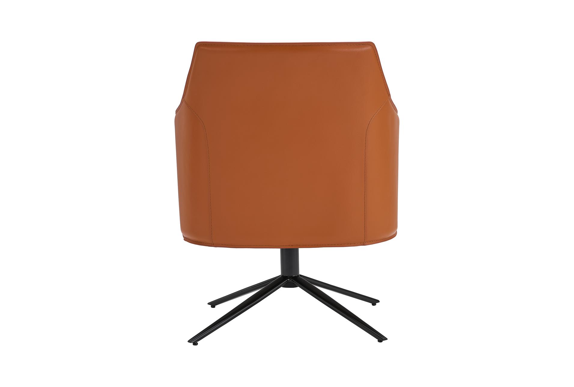 senna cognac brown leatherette swivel arm chair with black steel base | solid | armchair 13 senna cognac brown leatherette swivel arm chair with black steel base | solid | armchair