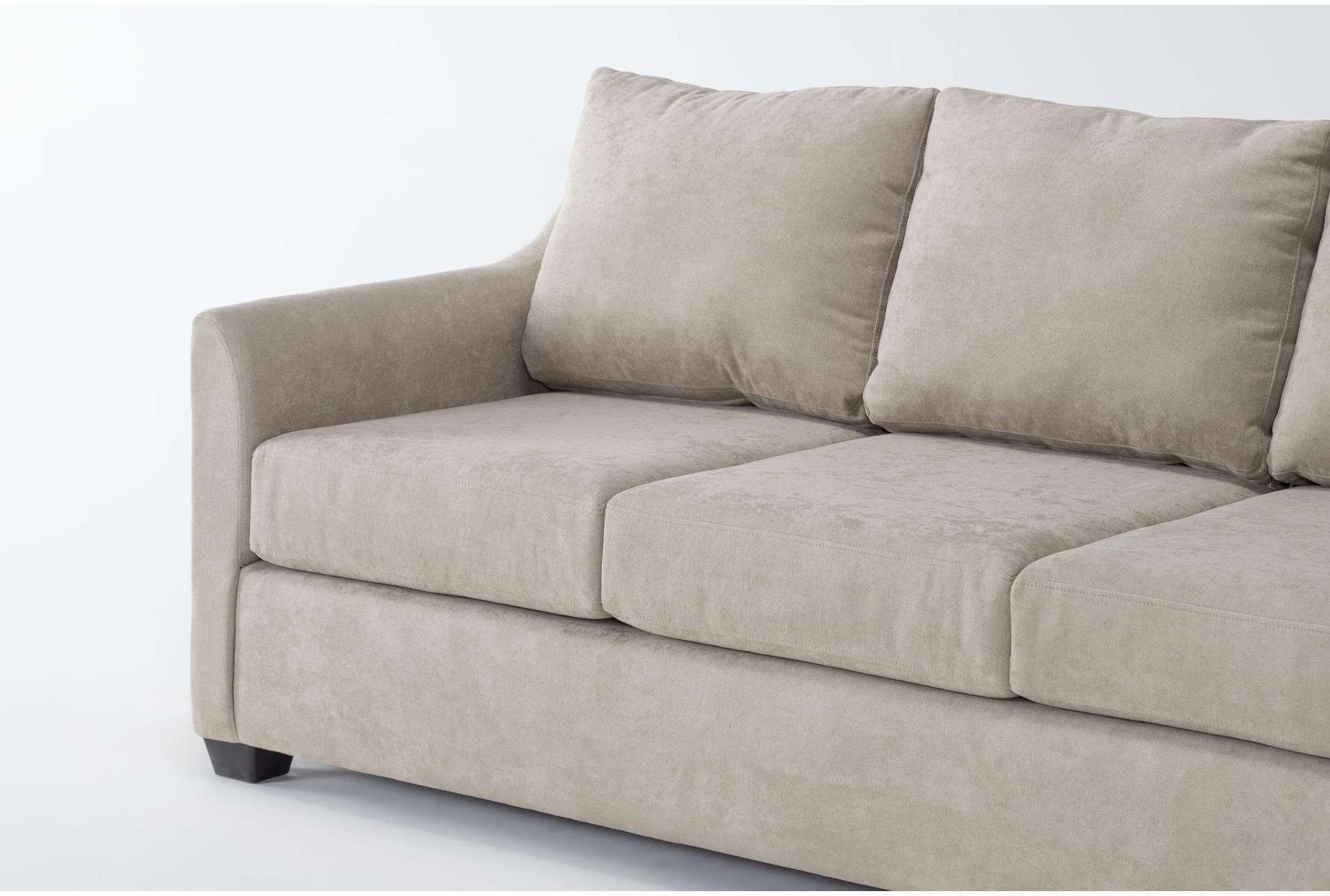 porthos cream beige fabric 80" sofa with reversible chaise | loose reversible back 10 porthos cream beige fabric 80" sofa with reversible chaise | loose reversible back