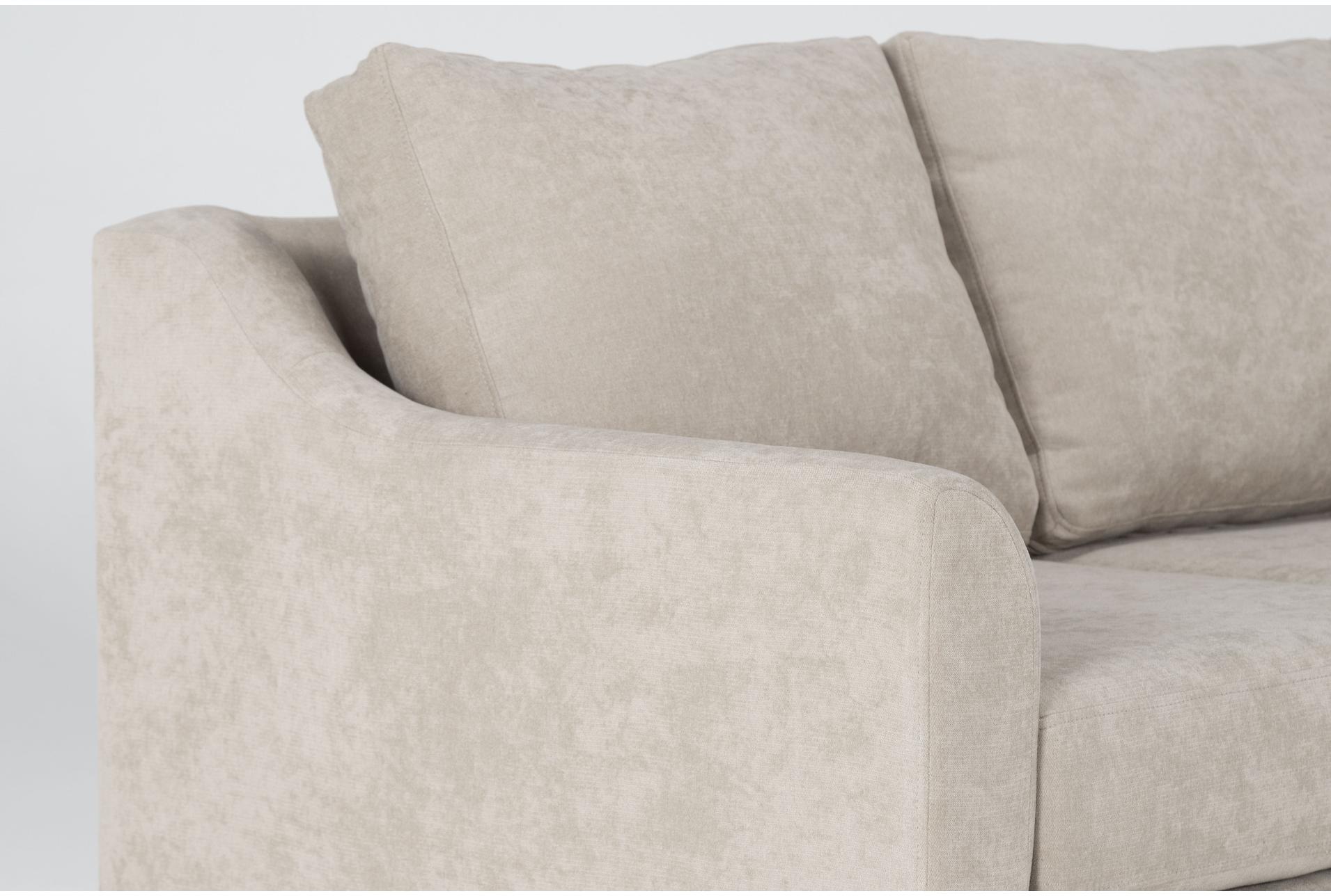 porthos cream beige fabric 80" sofa with reversible chaise | loose reversible back 11 porthos cream beige fabric 80" sofa with reversible chaise | loose reversible back