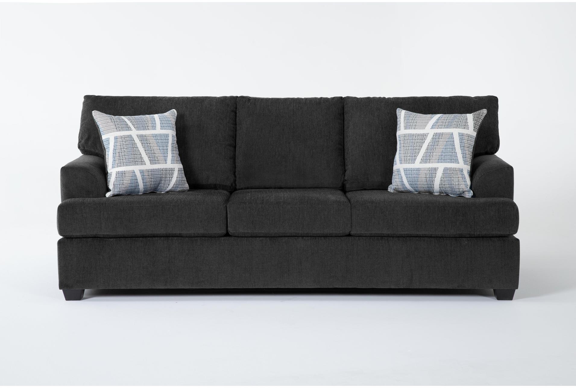 colby smoke grey fabric 88" sofa | track arms | loose reversible back 1 colby smoke grey fabric 88" sofa | track arms | loose reversible back