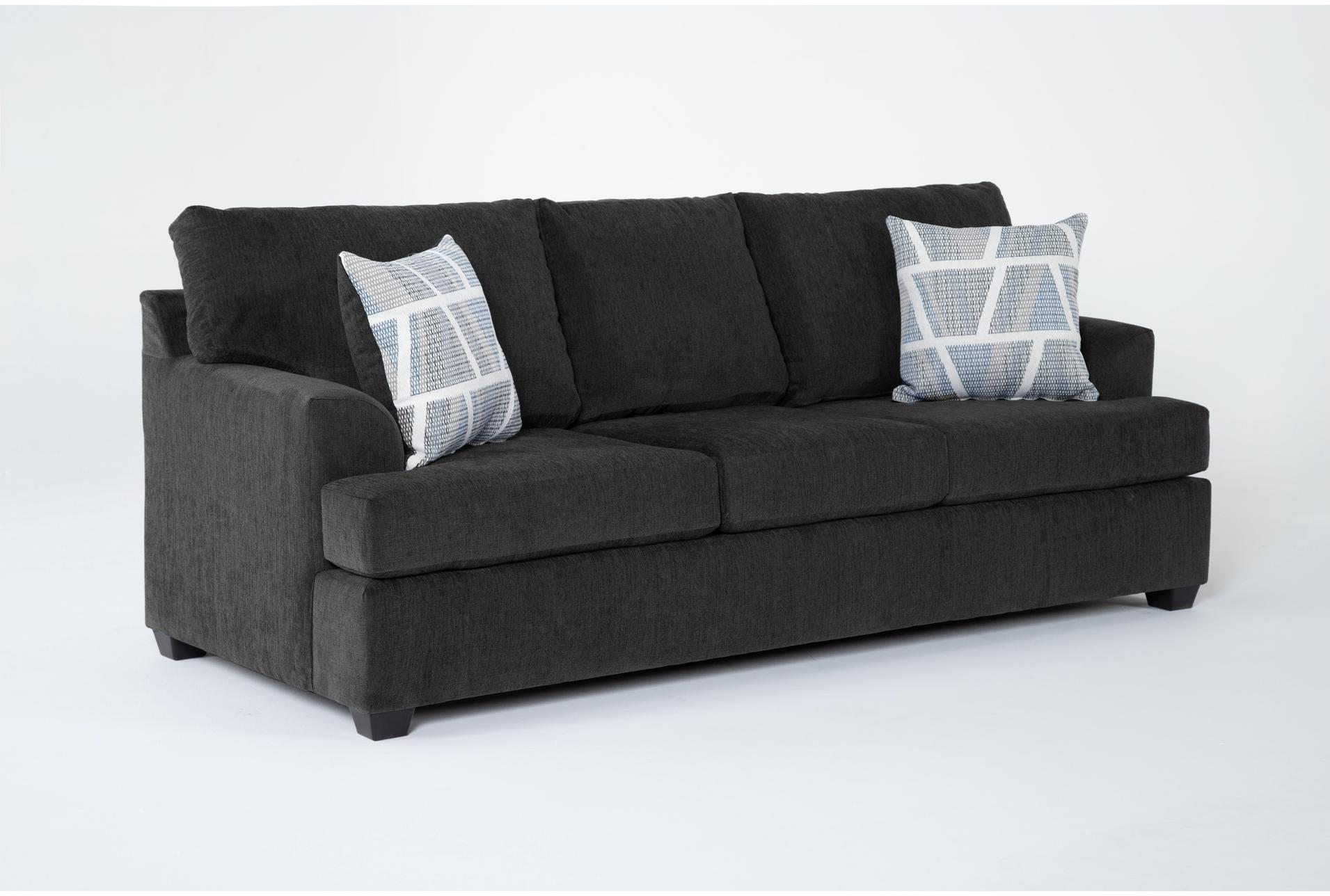 colby smoke grey fabric 88" sofa | track arms | loose reversible back 8 colby smoke grey fabric 88" sofa | track arms | loose reversible back