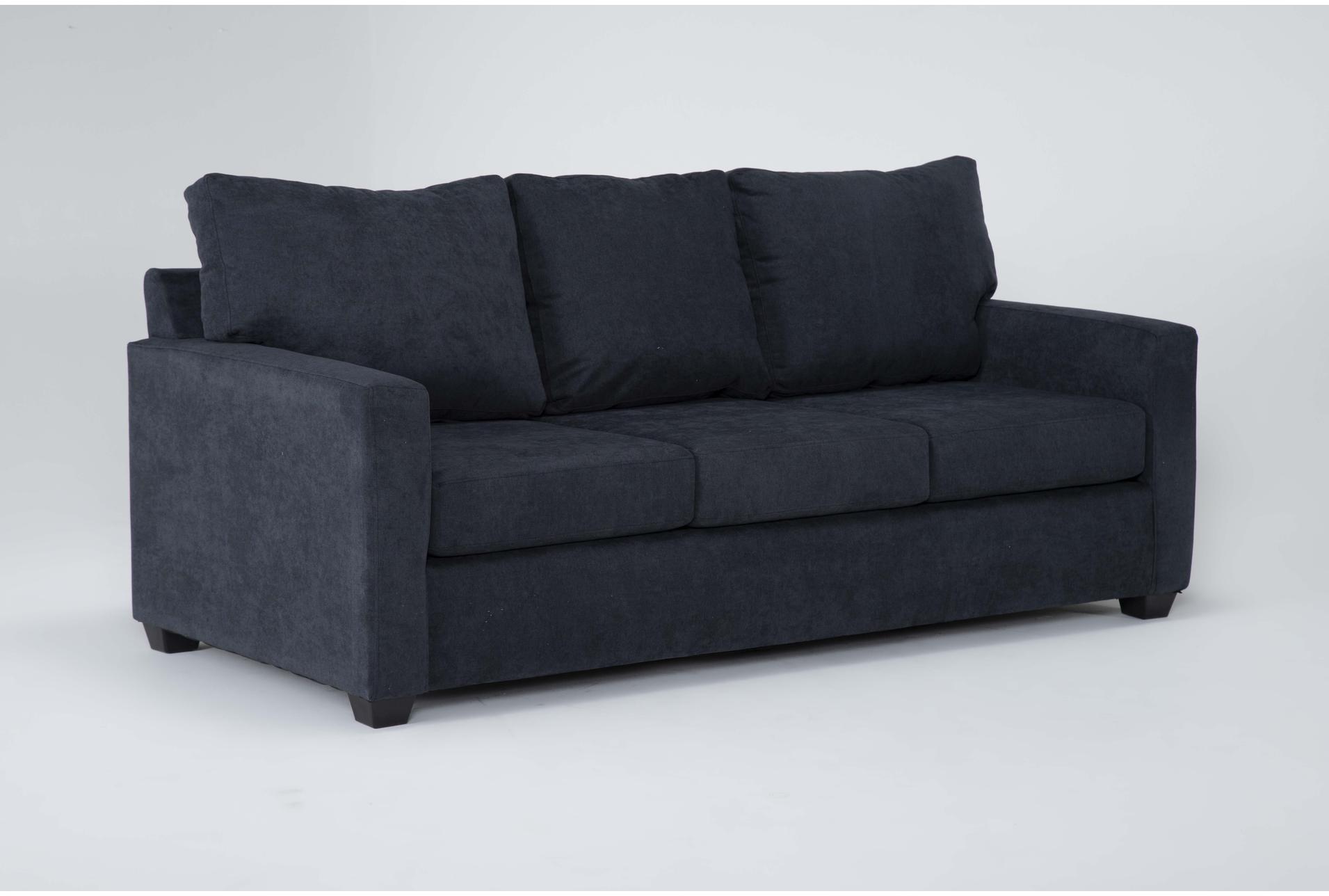 aramis midnight blue fabric 83" sofa | track arms 7 aramis midnight blue fabric 83" sofa | track arms