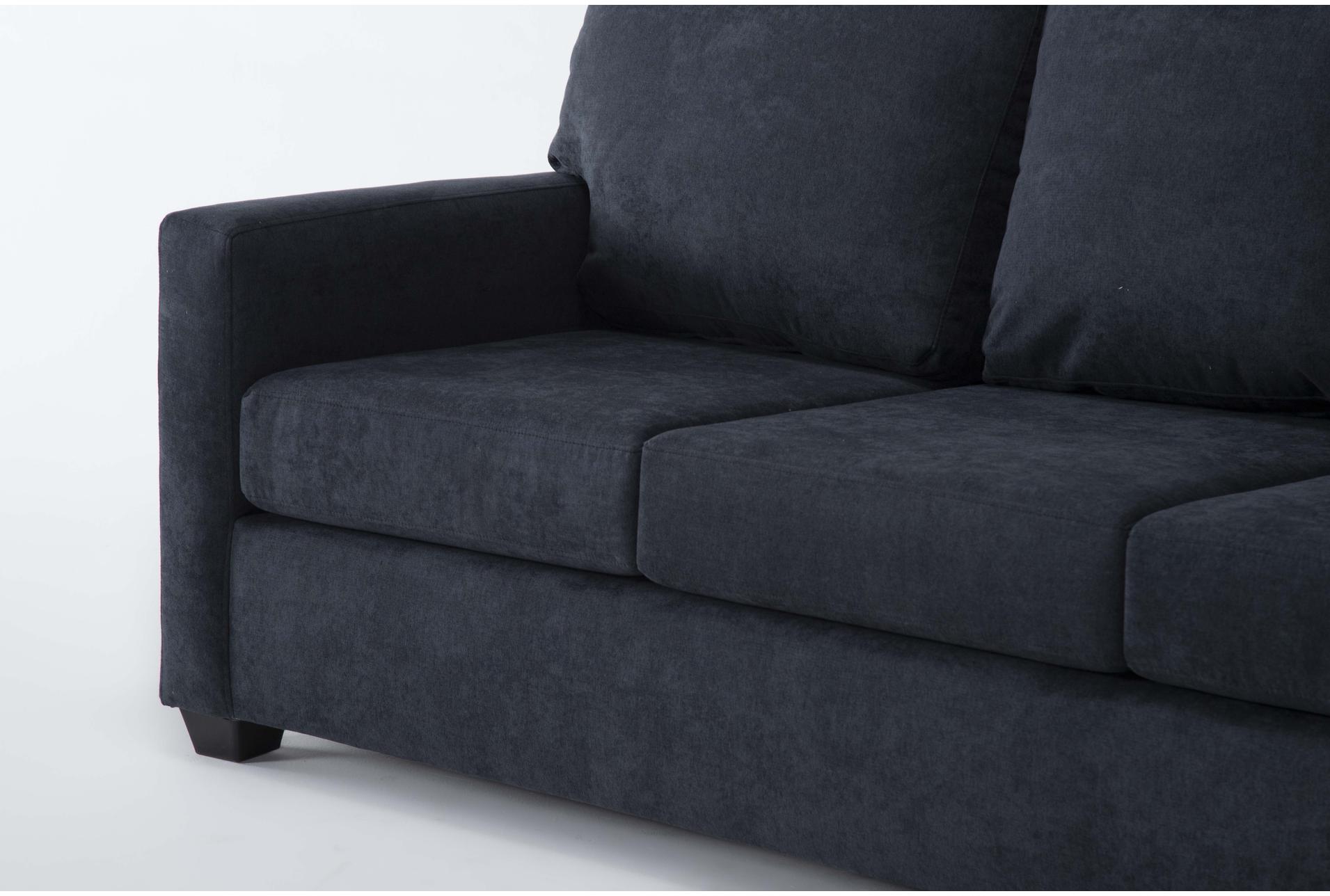 aramis midnight blue fabric 83" sofa | track arms 8 aramis midnight blue fabric 83" sofa | track arms