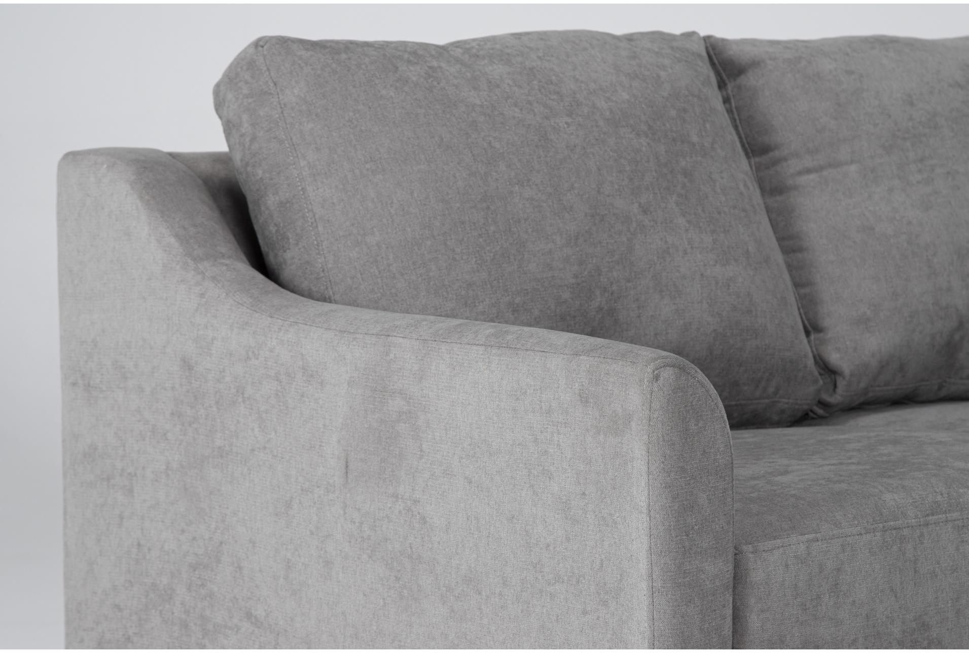 porthos vintage grey fabric 72" full memory foam sleeper sofa bed | loose reversible back
