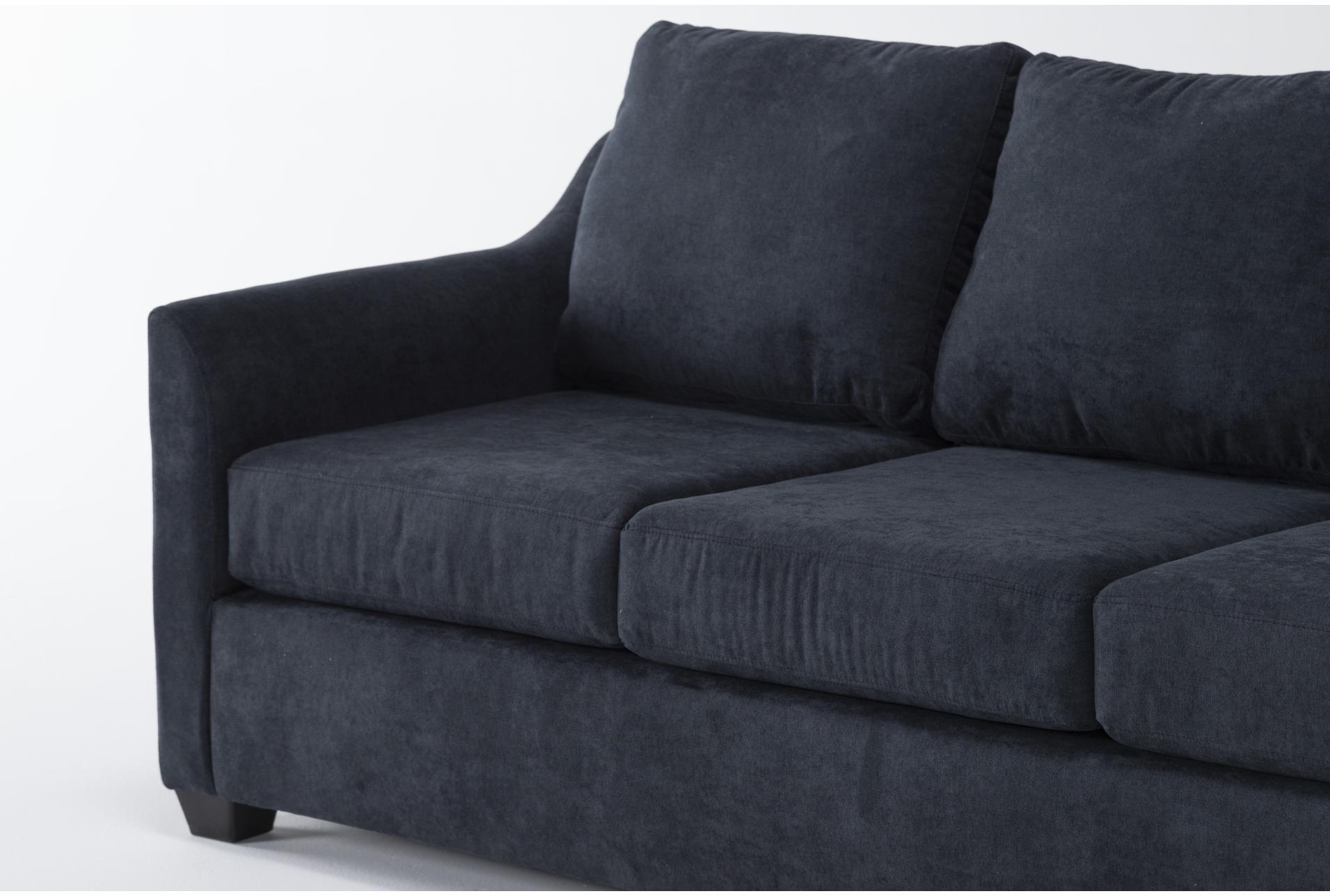 porthos midnight navy blue fabric 2 piece queen memory foam sleeper sofa bed & arm chair set | loose reversible back 10 porthos midnight navy blue fabric 2 piece queen memory foam sleeper sofa bed & arm chair set | loose reversible back