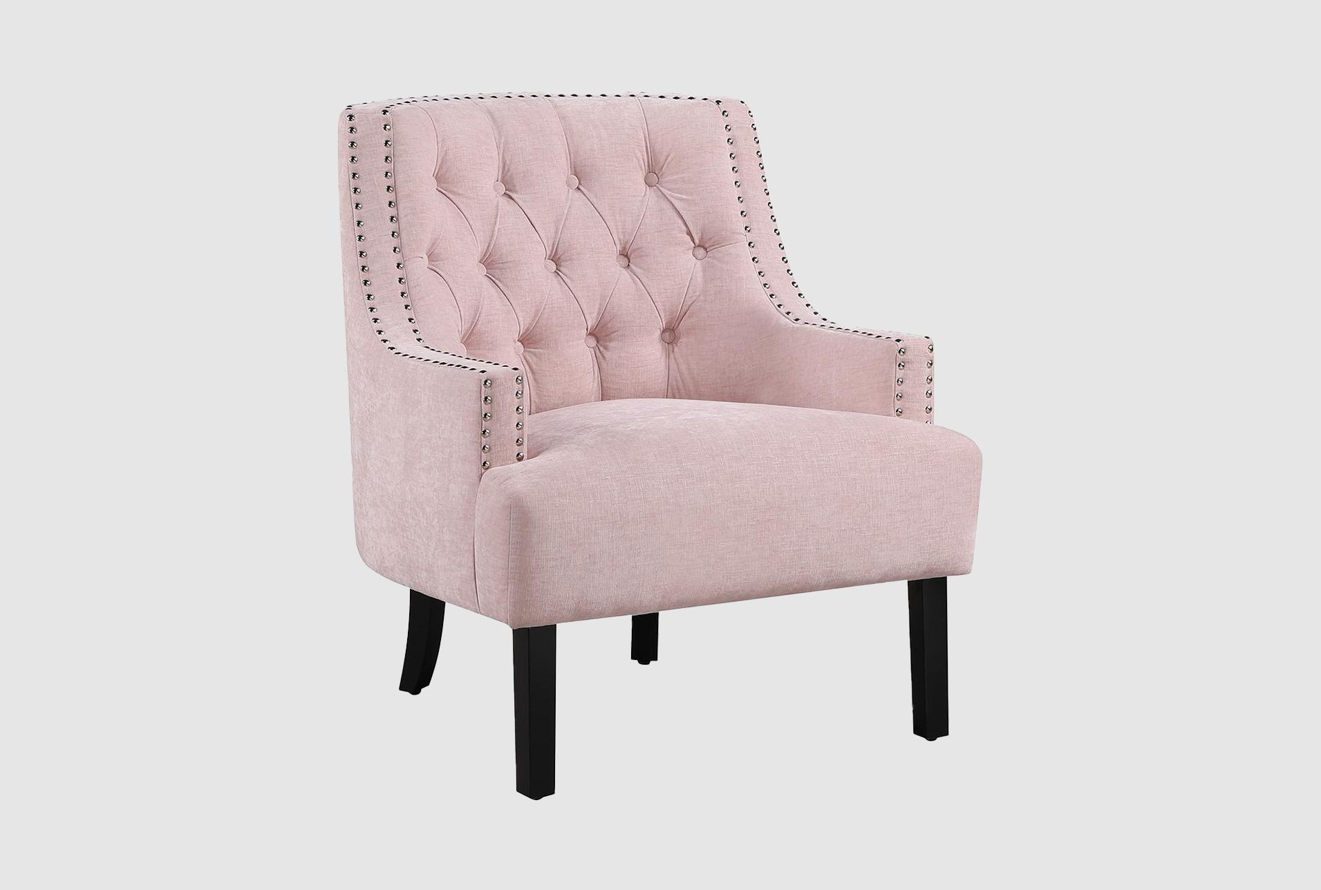 belfield pink accent chair | fabric | solid | with arms 1 belfield pink accent chair | fabric | solid | with arms