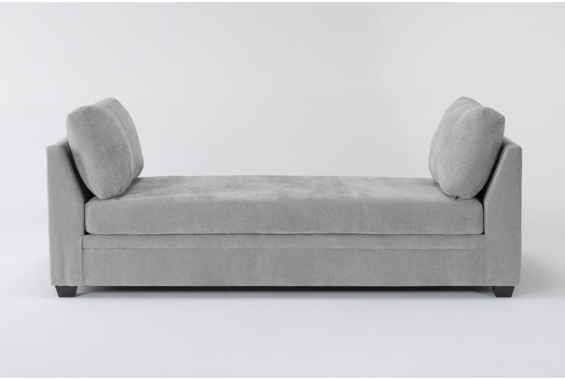 bonaterra dove grey fabric 86" chaise lounge